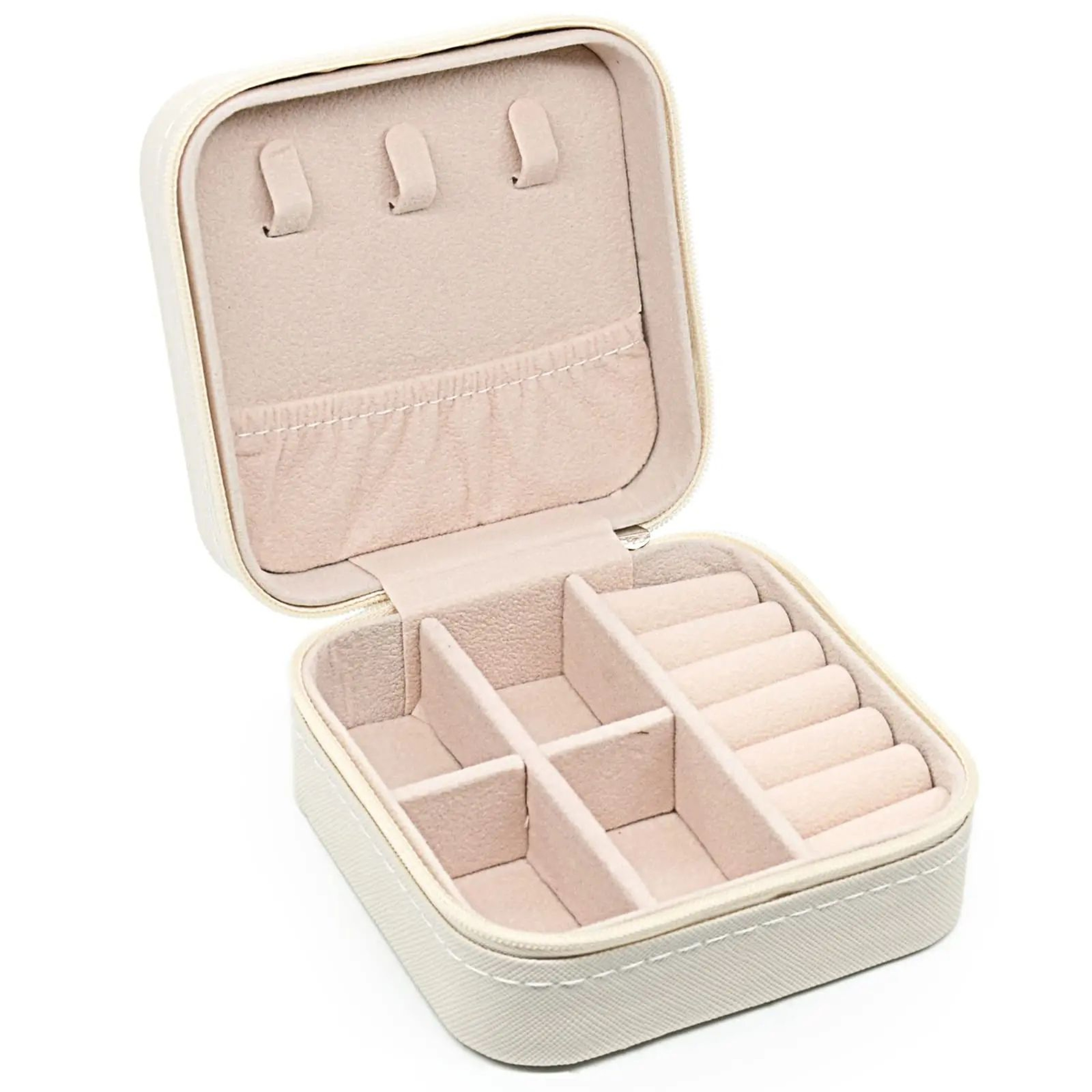 Mini Travel Jewelry Box  Portable PU Leather Jewelry Organizer For Rings Earrings And Necklaces 8