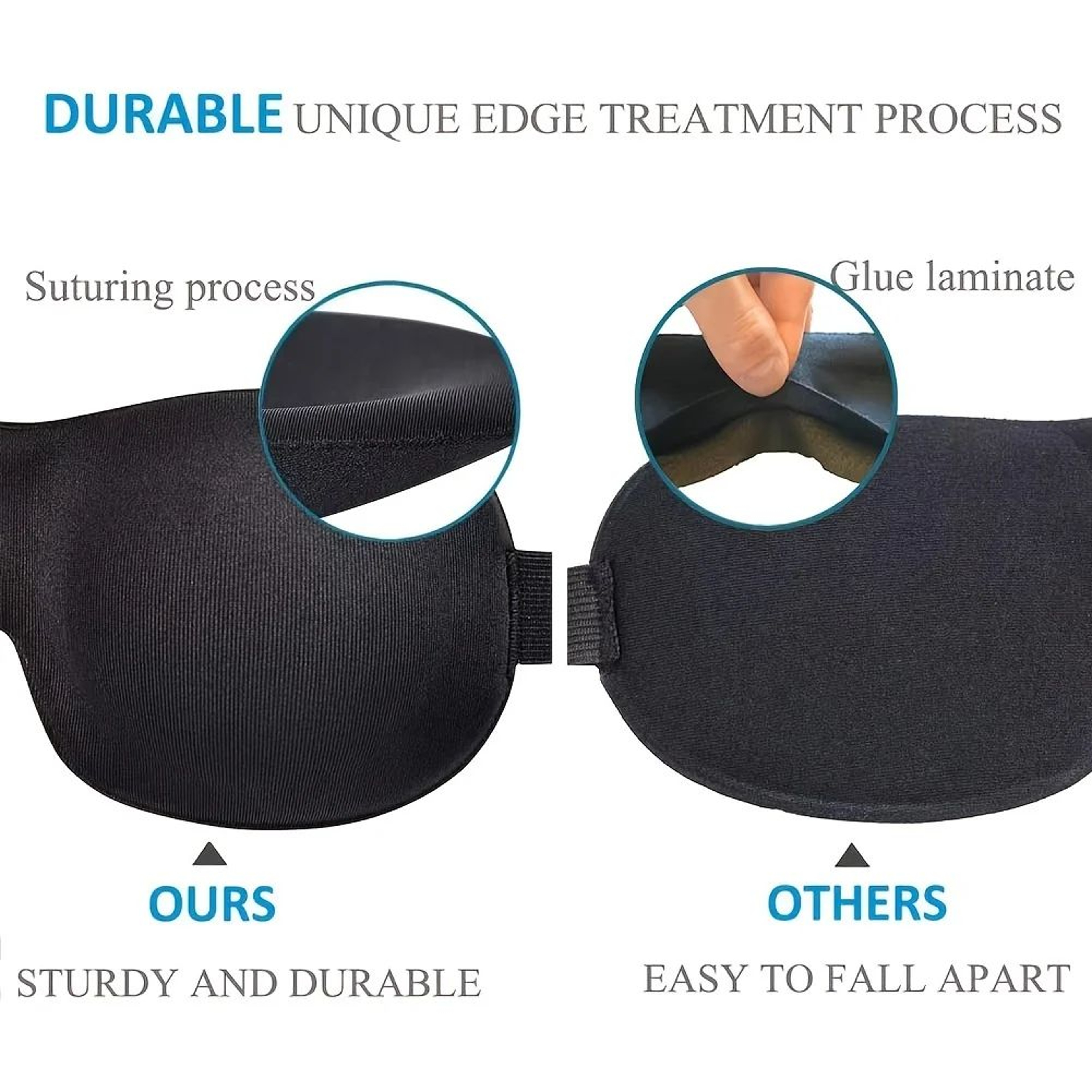 3D Contoured Blackout Sleep Mask  Light Blocking Breathable Eye Mask For Travel And Rest 5