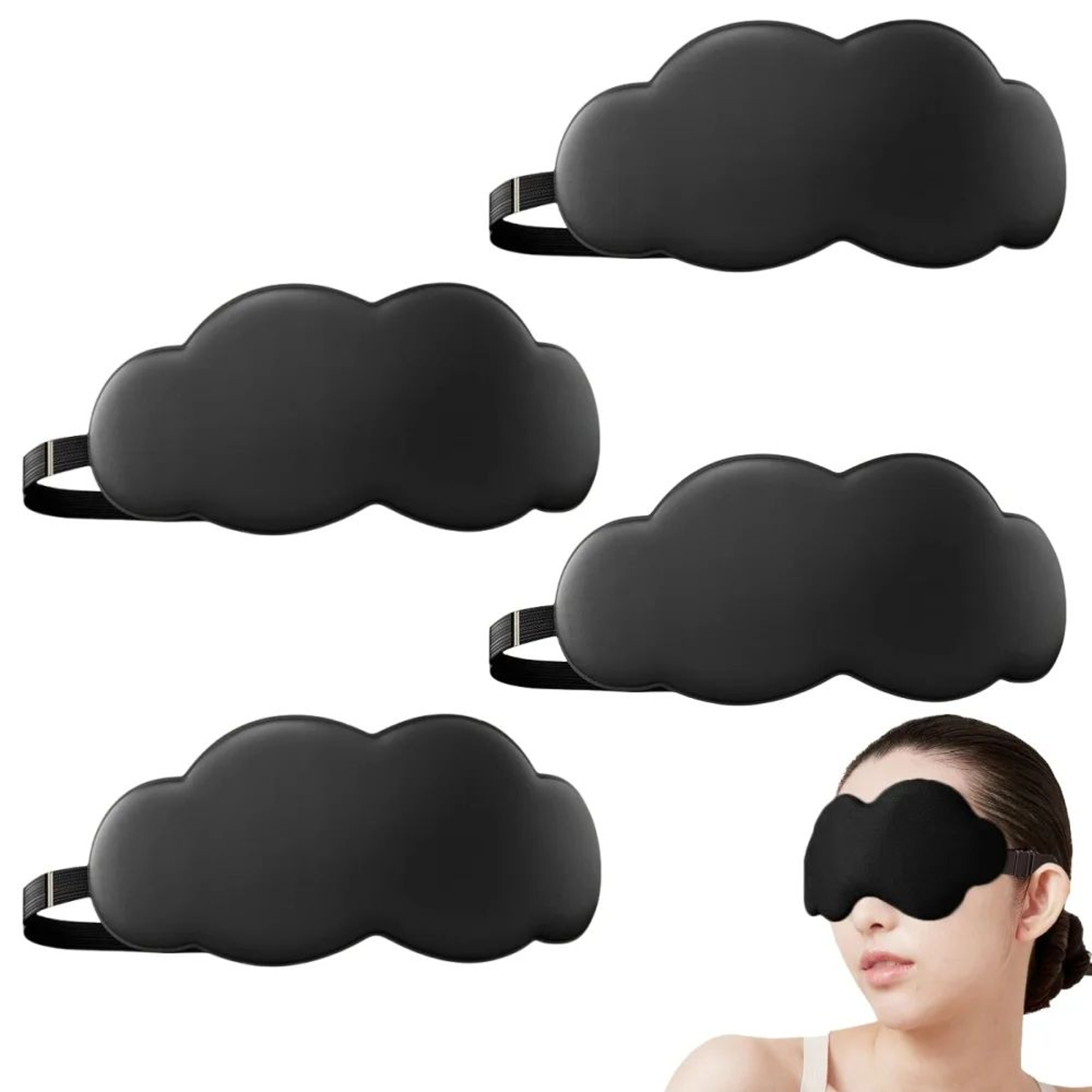 3D Contoured Blackout Sleep Mask  Light Blocking Breathable Eye Mask For Travel And Rest 9