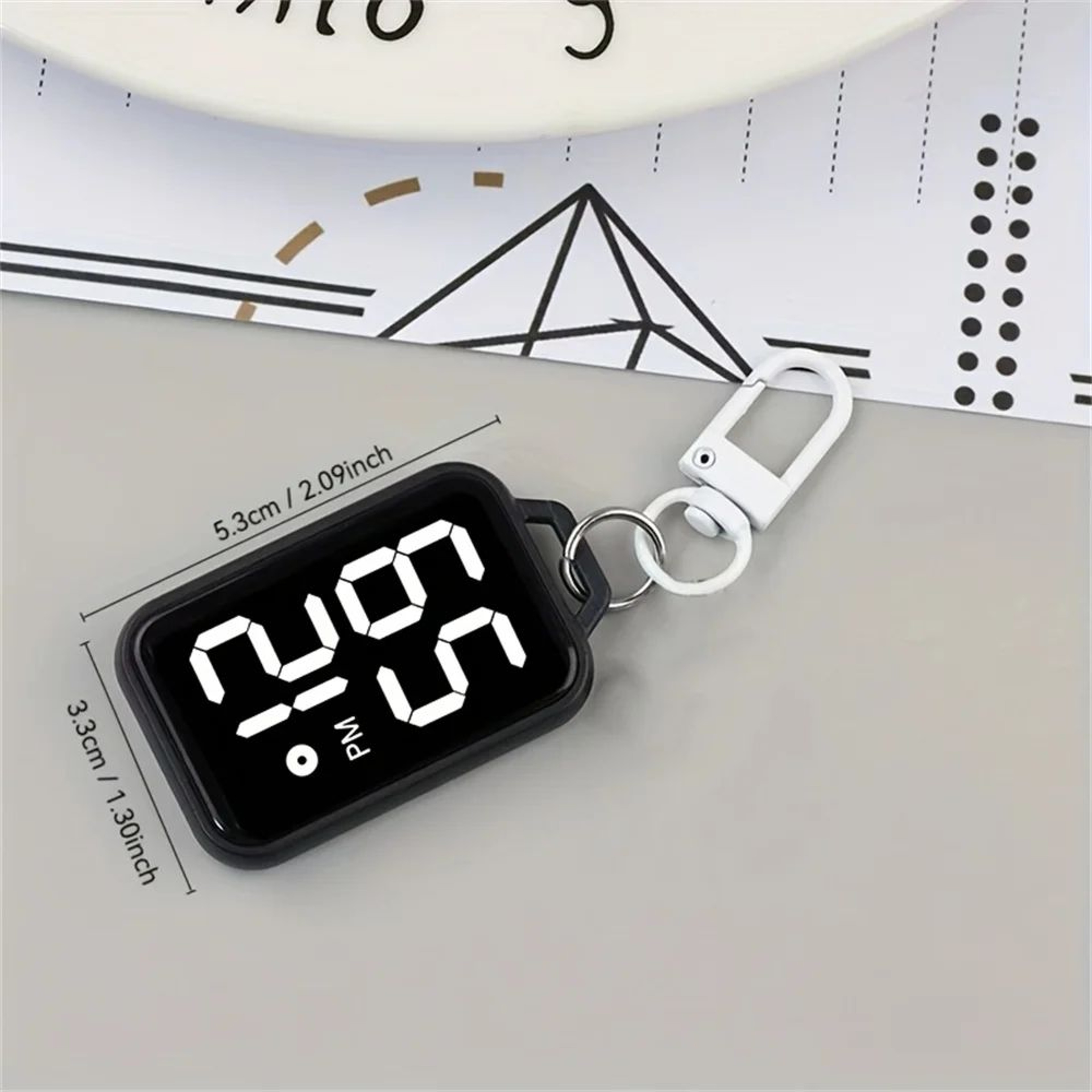 LED Keychain Digital Watch Mini Pocket Clock For Backpacks And Keys 3
