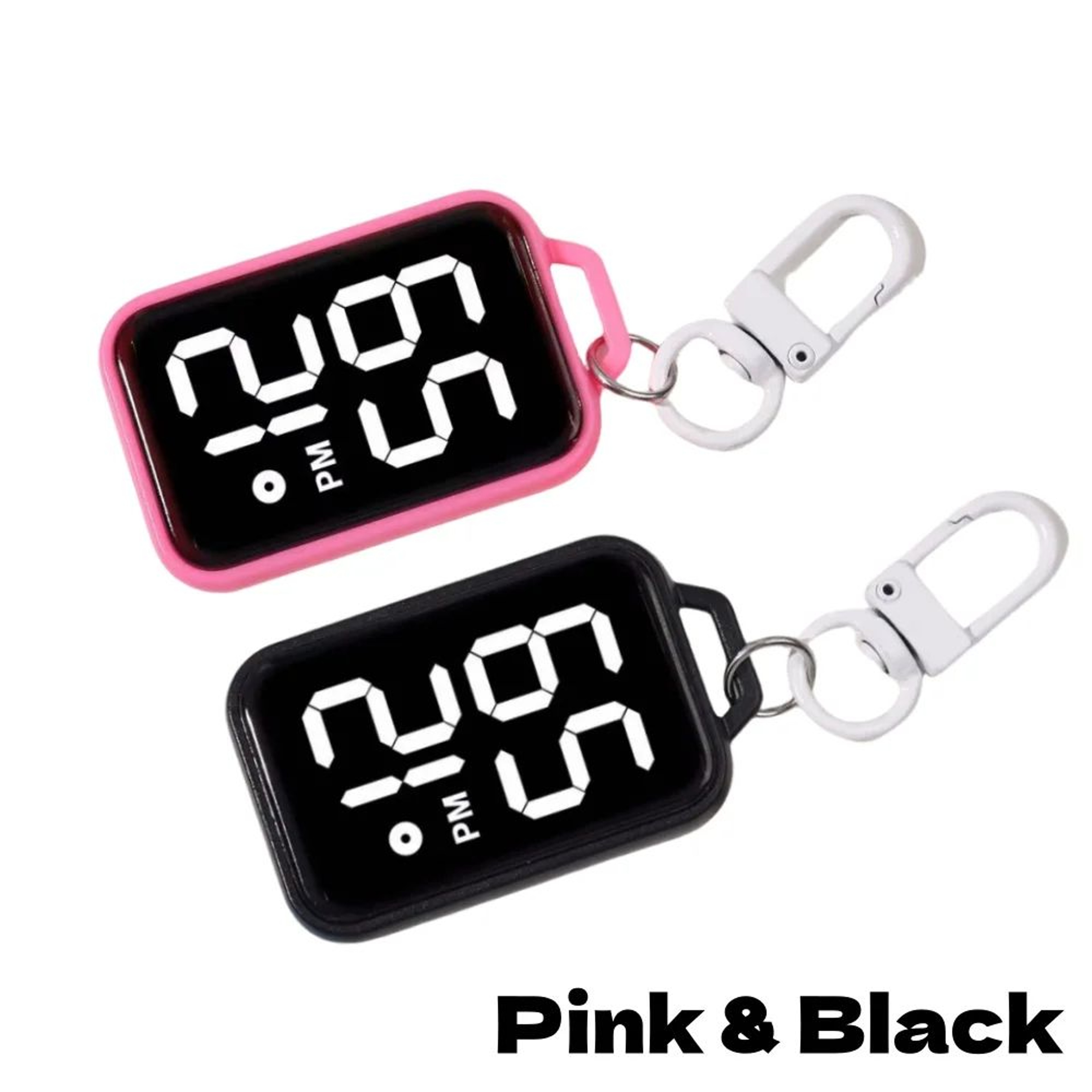 LED Keychain Digital Watch Mini Pocket Clock For Backpacks And Keys 12