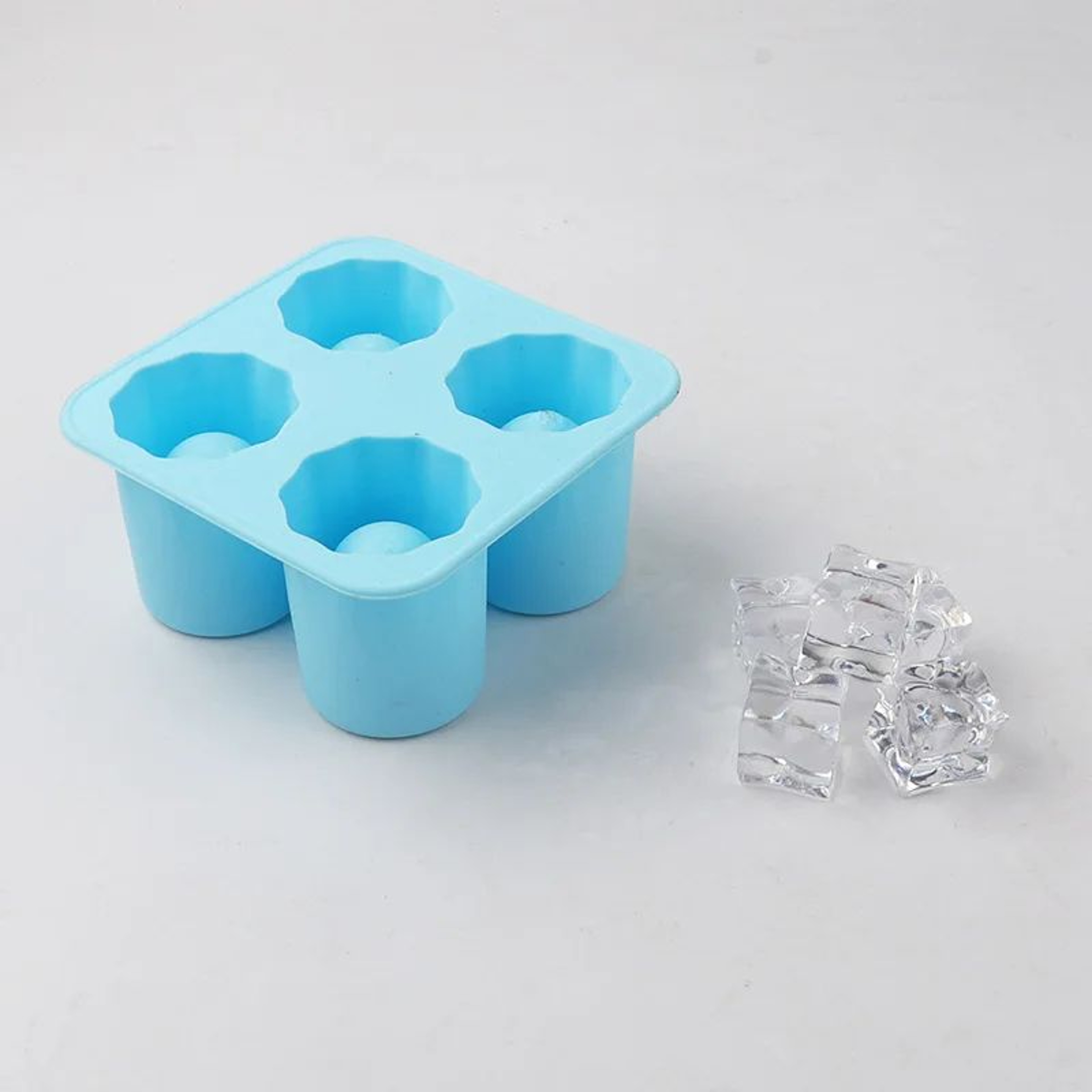 Four Hole Silicone Ice Cube Mold Round Cup Ice Maker For Whiskey And Cocktails 9