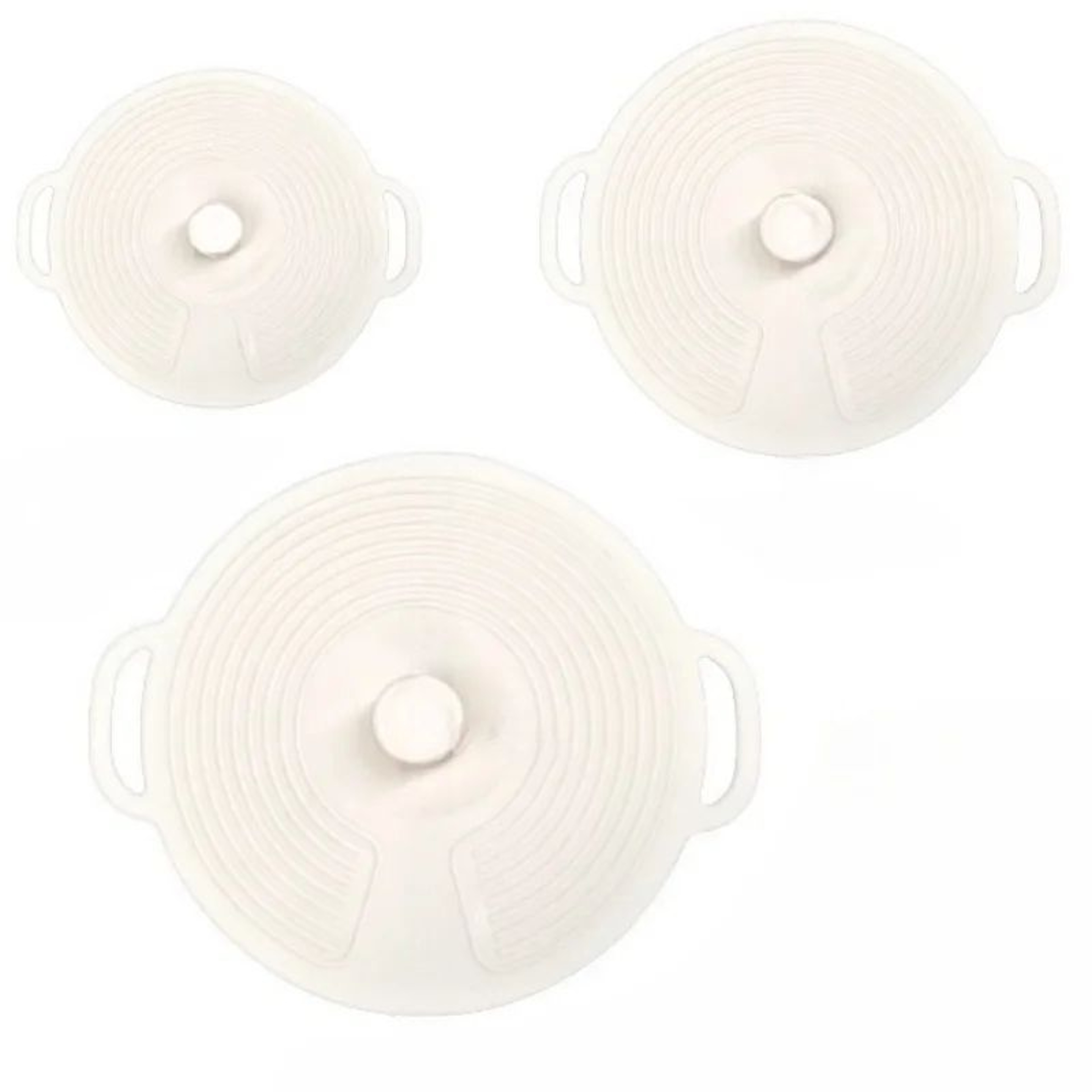 Reusable Silicone Pot Lids With Double Handles  Heat Resistant Splatter Covers 6