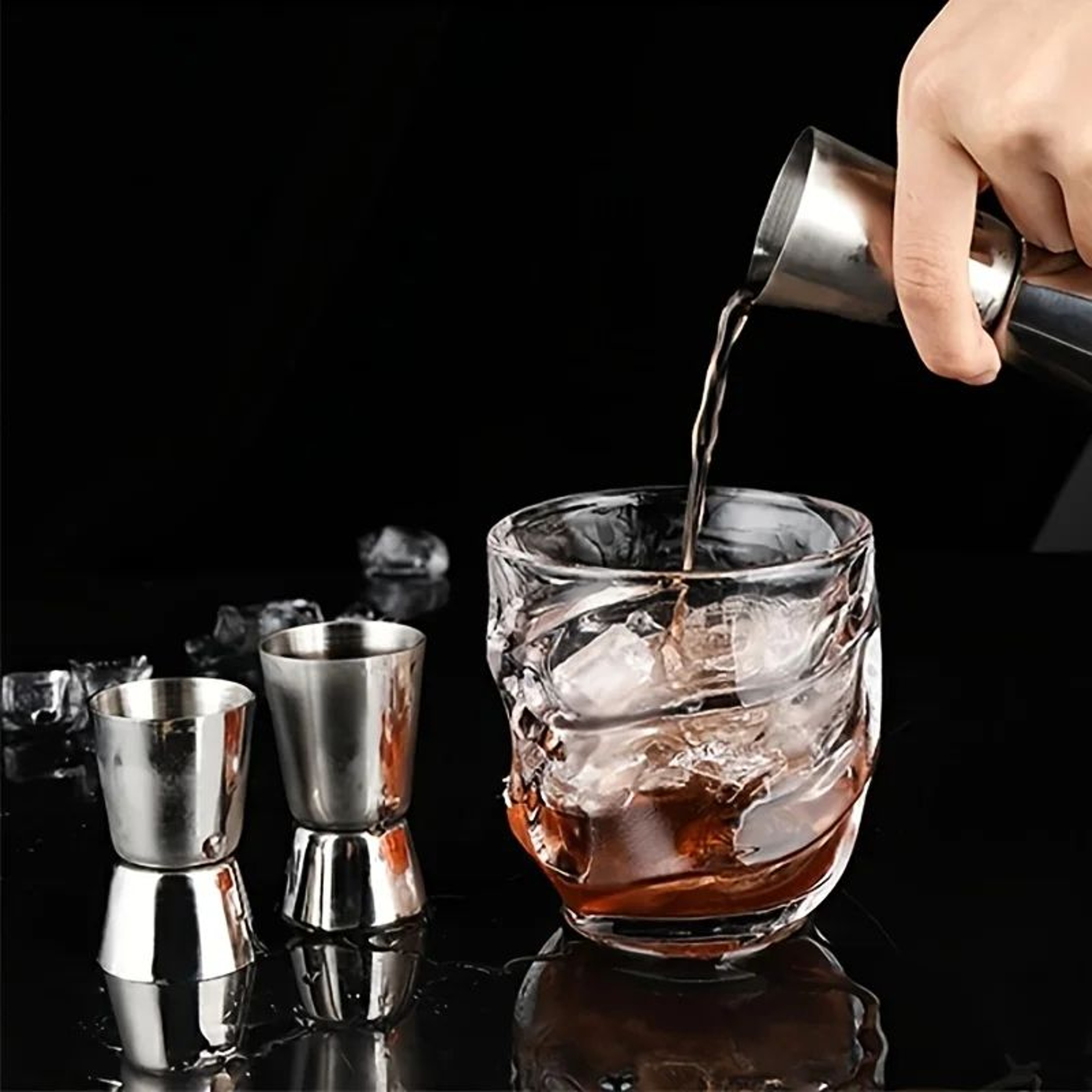 Stainless Steel DualSided Cocktail Jigger Measuring Cup 2