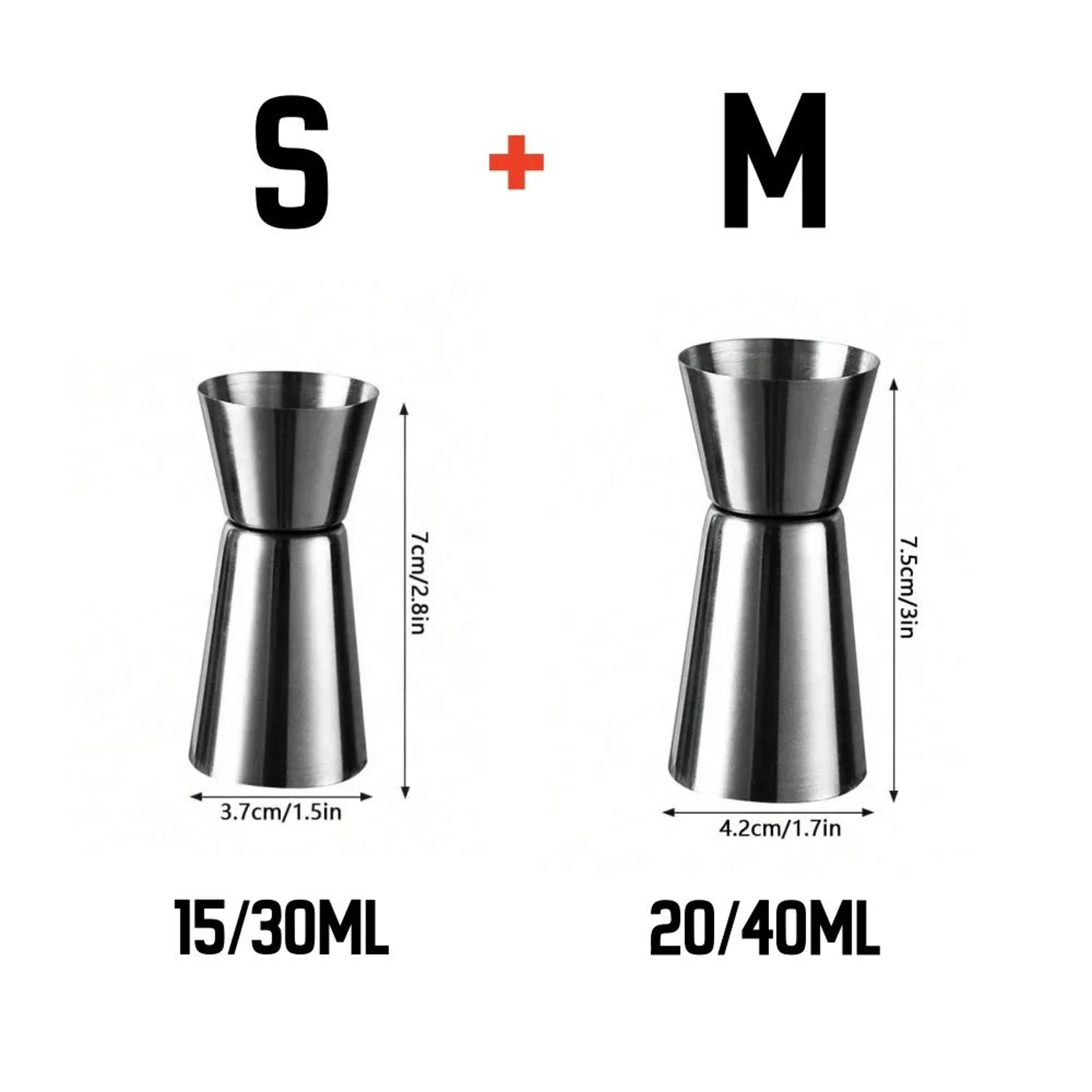 Stainless Steel DualSided Cocktail Jigger Measuring Cup 8
