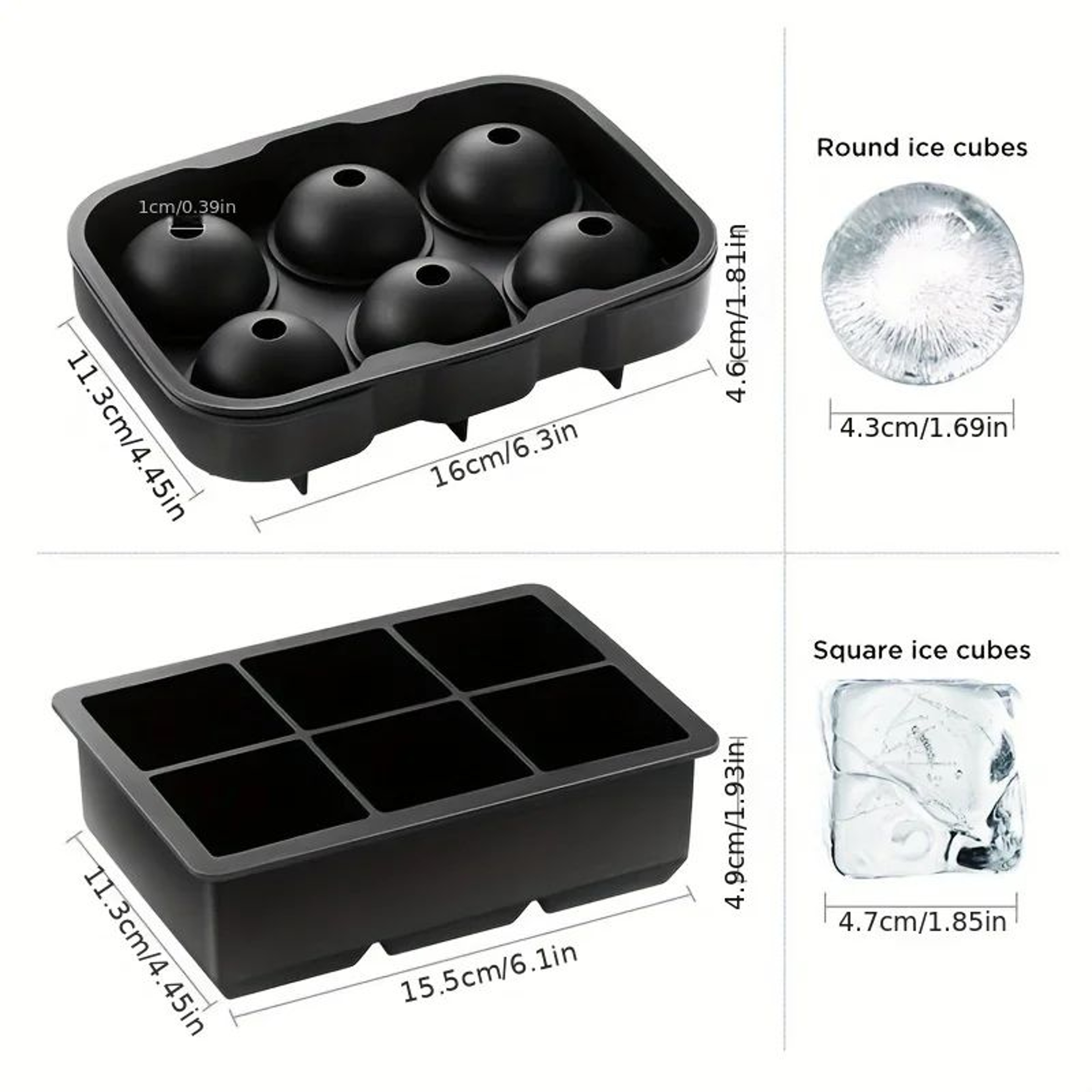 Unique Shape Silicone Ice Cube Mold For Cocktails Whiskey And Party Drinks 4