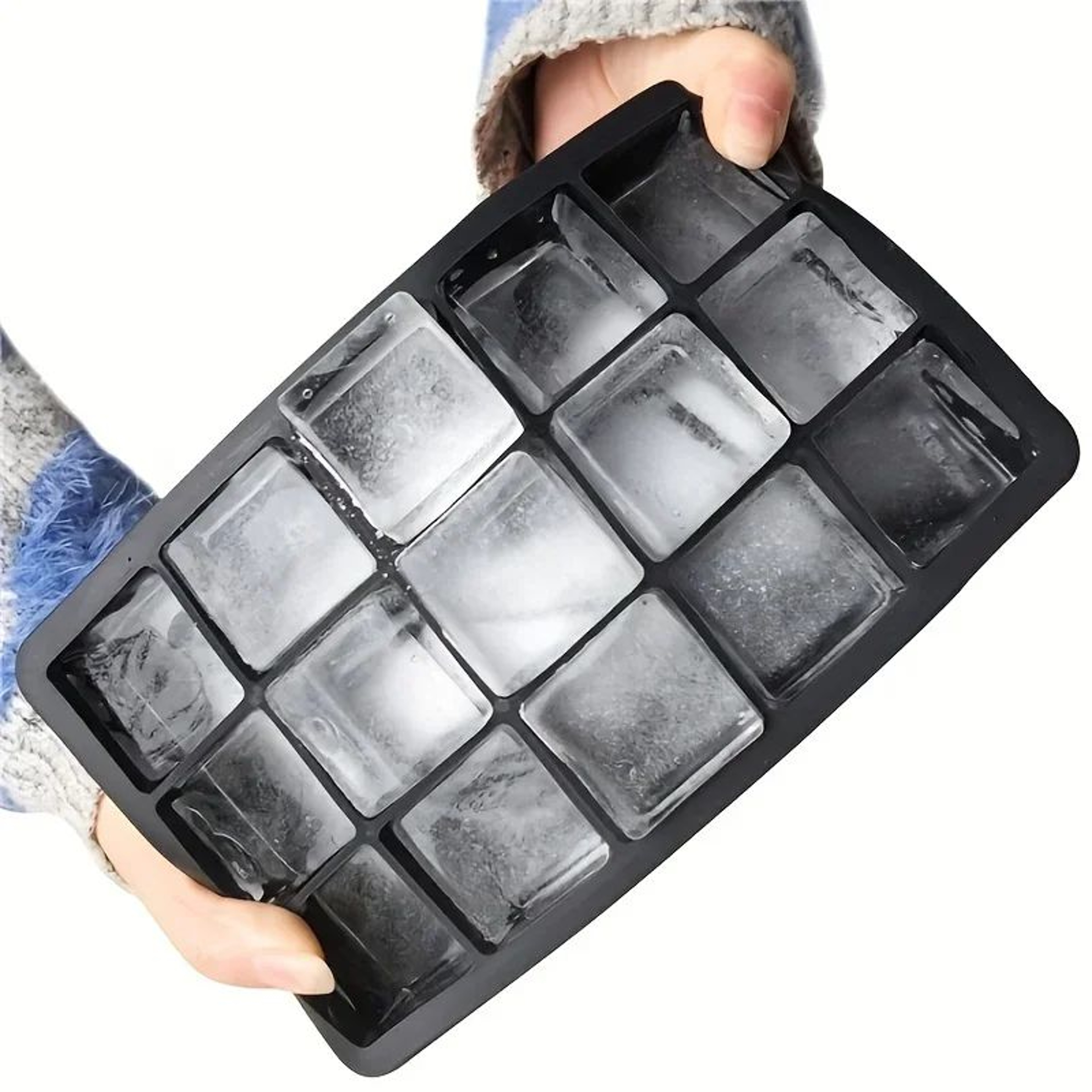 Unique Shape Silicone Ice Cube Mold For Cocktails Whiskey And Party Drinks 6
