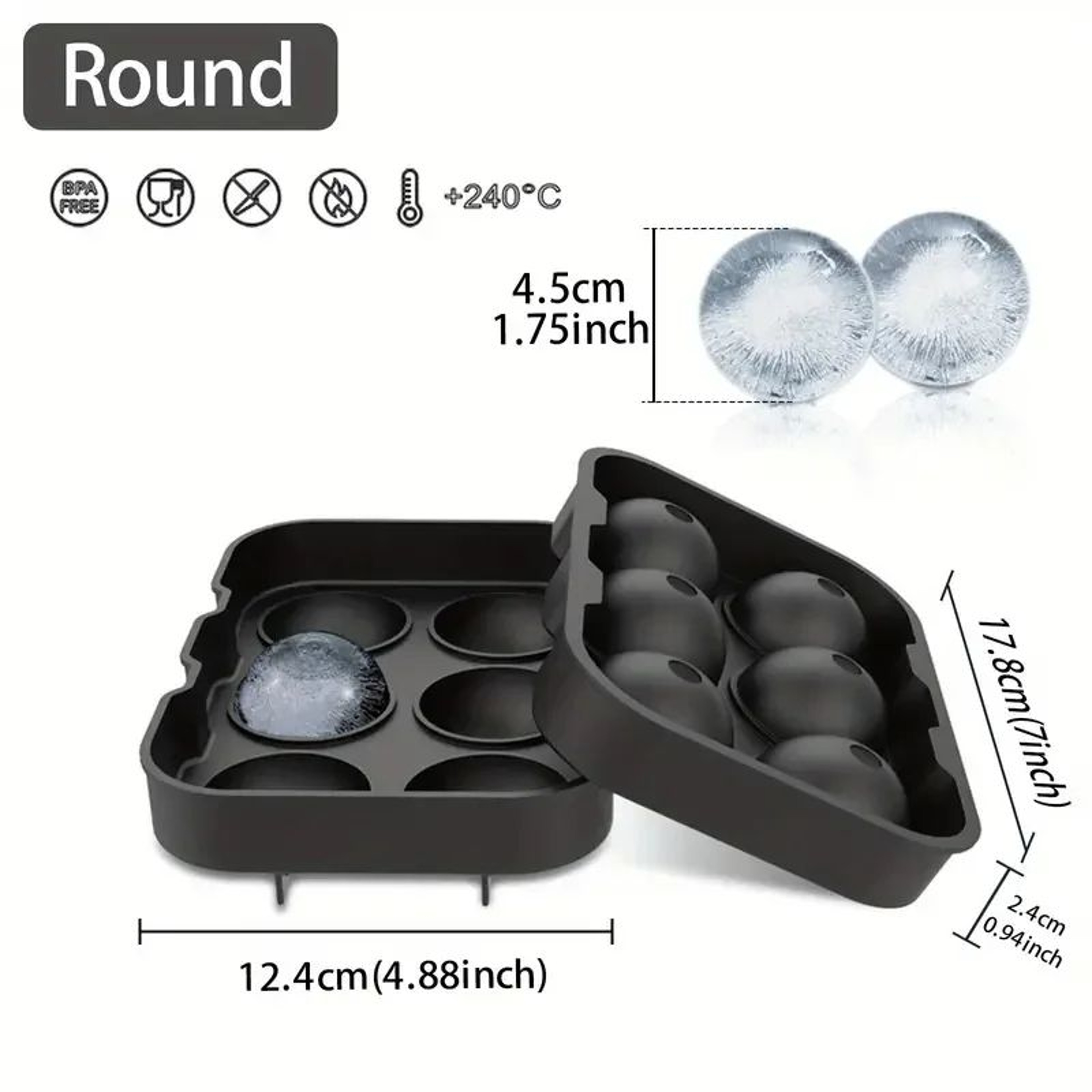 Unique Shape Silicone Ice Cube Mold For Cocktails Whiskey And Party Drinks 8