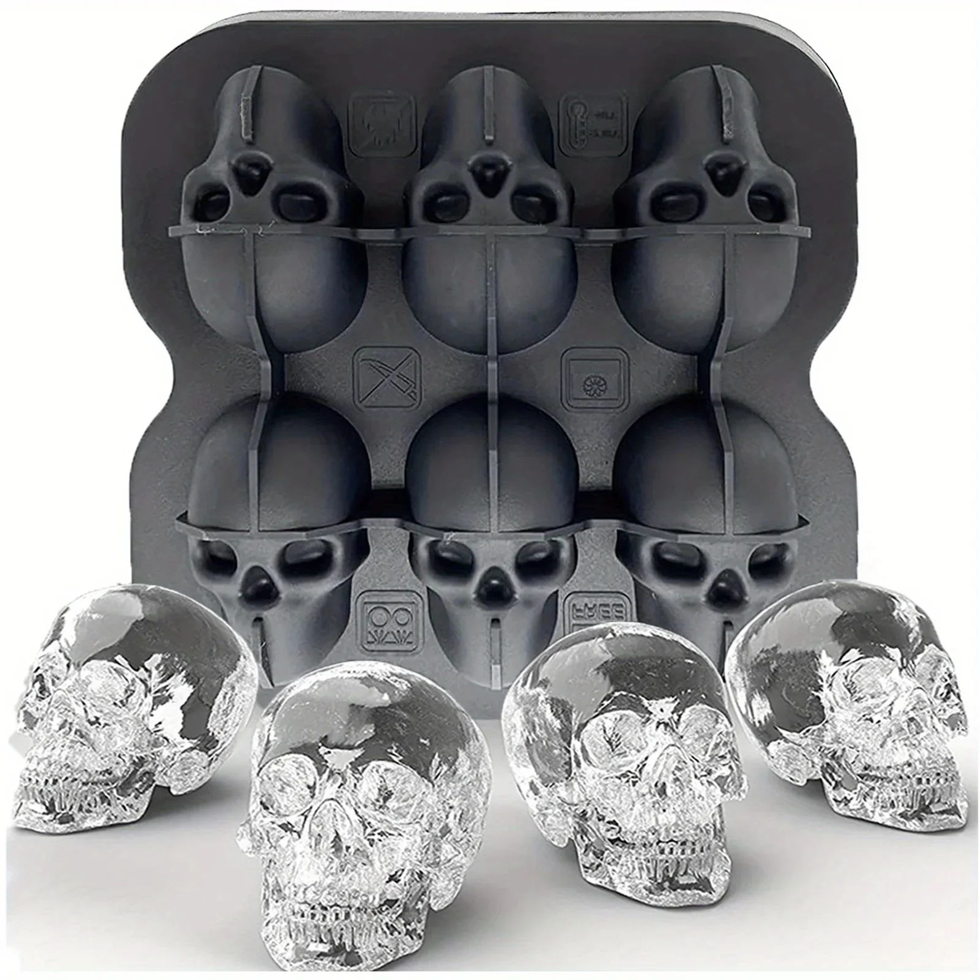 Unique Shape Silicone Ice Cube Mold For Cocktails Whiskey And Party Drinks 15