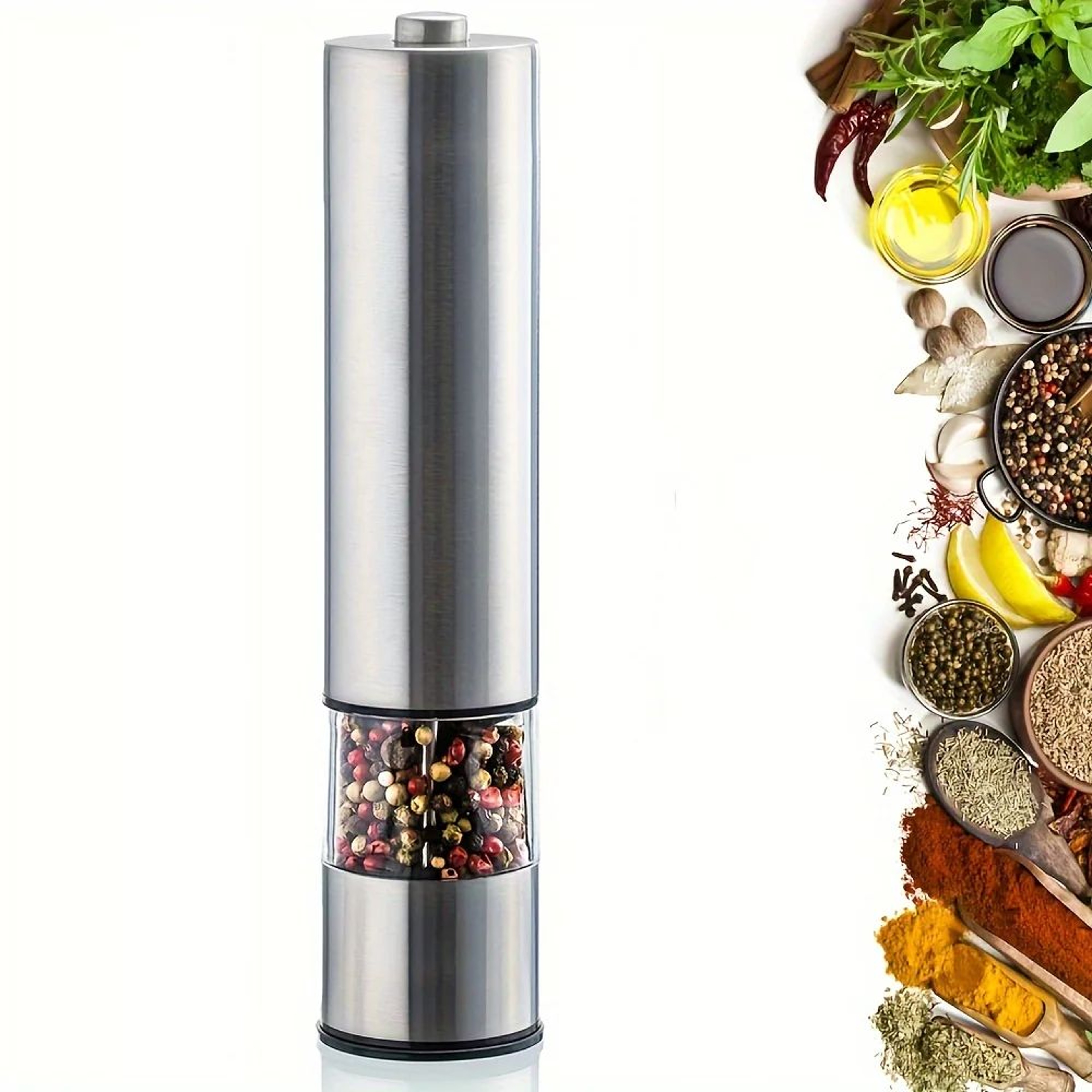 Electric Salt And Pepper Grinder Set With LED Light And Adjustable Coarseness 11