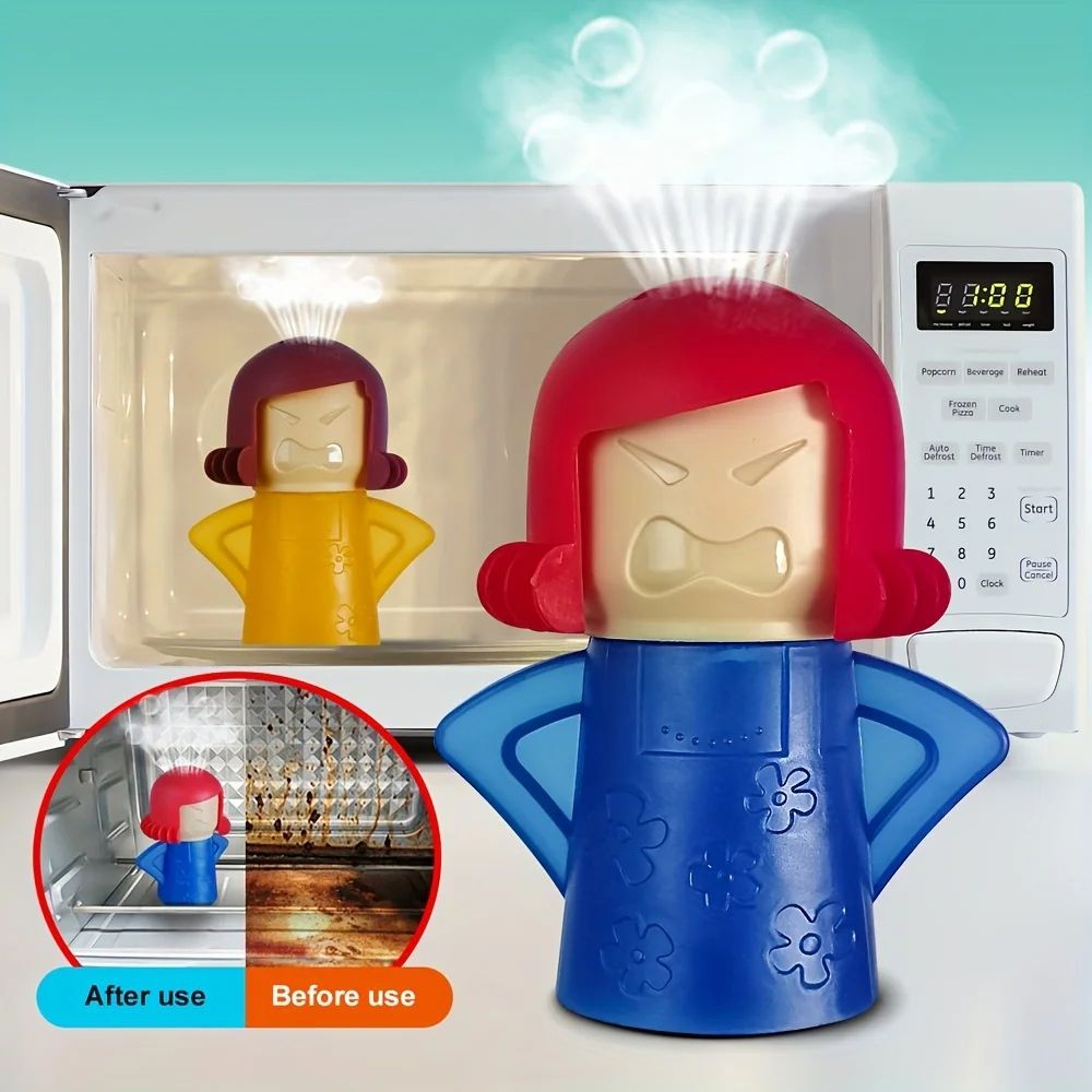 Angry Mama Microwave Steam Cleaner  Vinegar And Water Kitchen Cleaning Tool 0