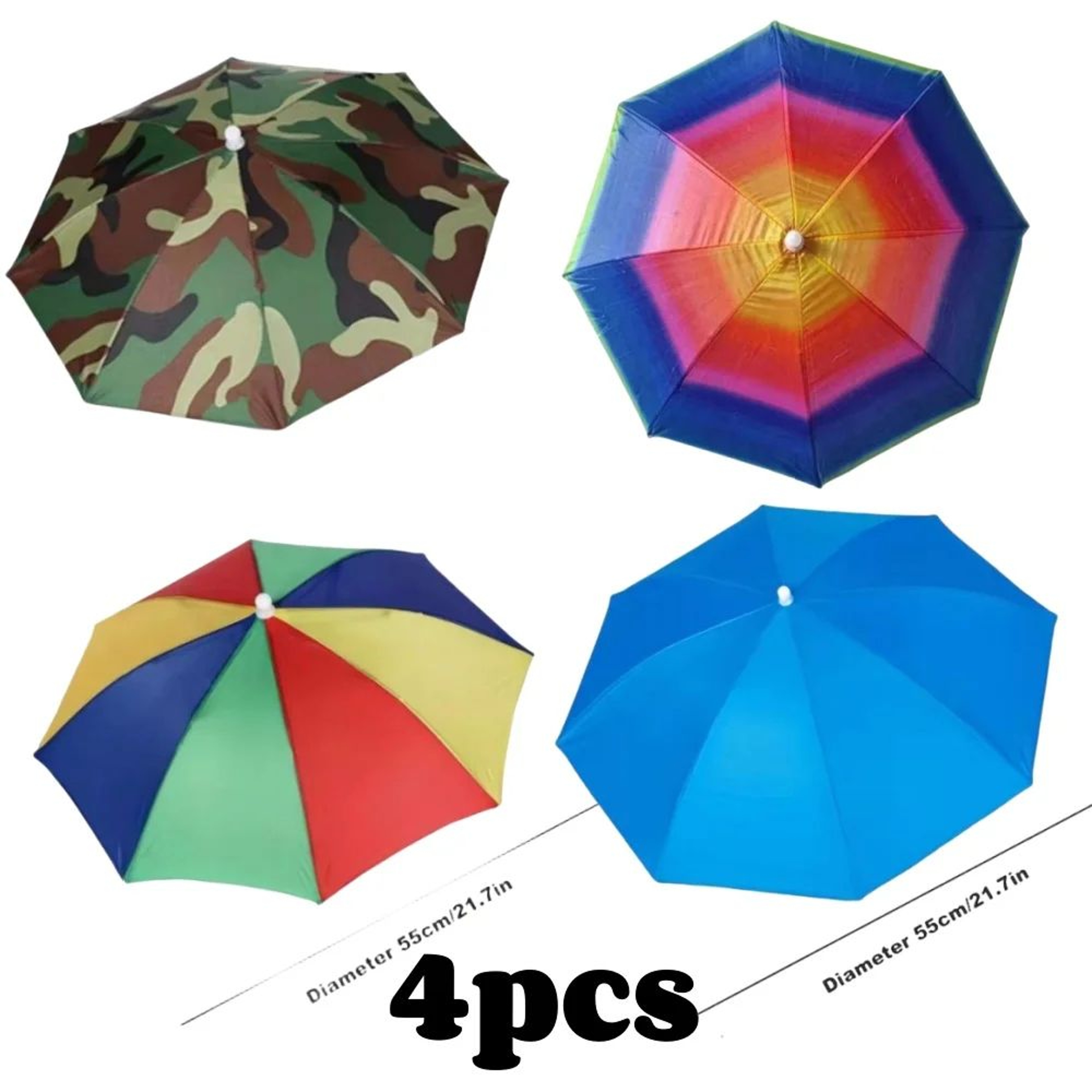 Foldable Waterproof Umbrella Hat 217 Inch HandsFree Fishing Rain Hat 14