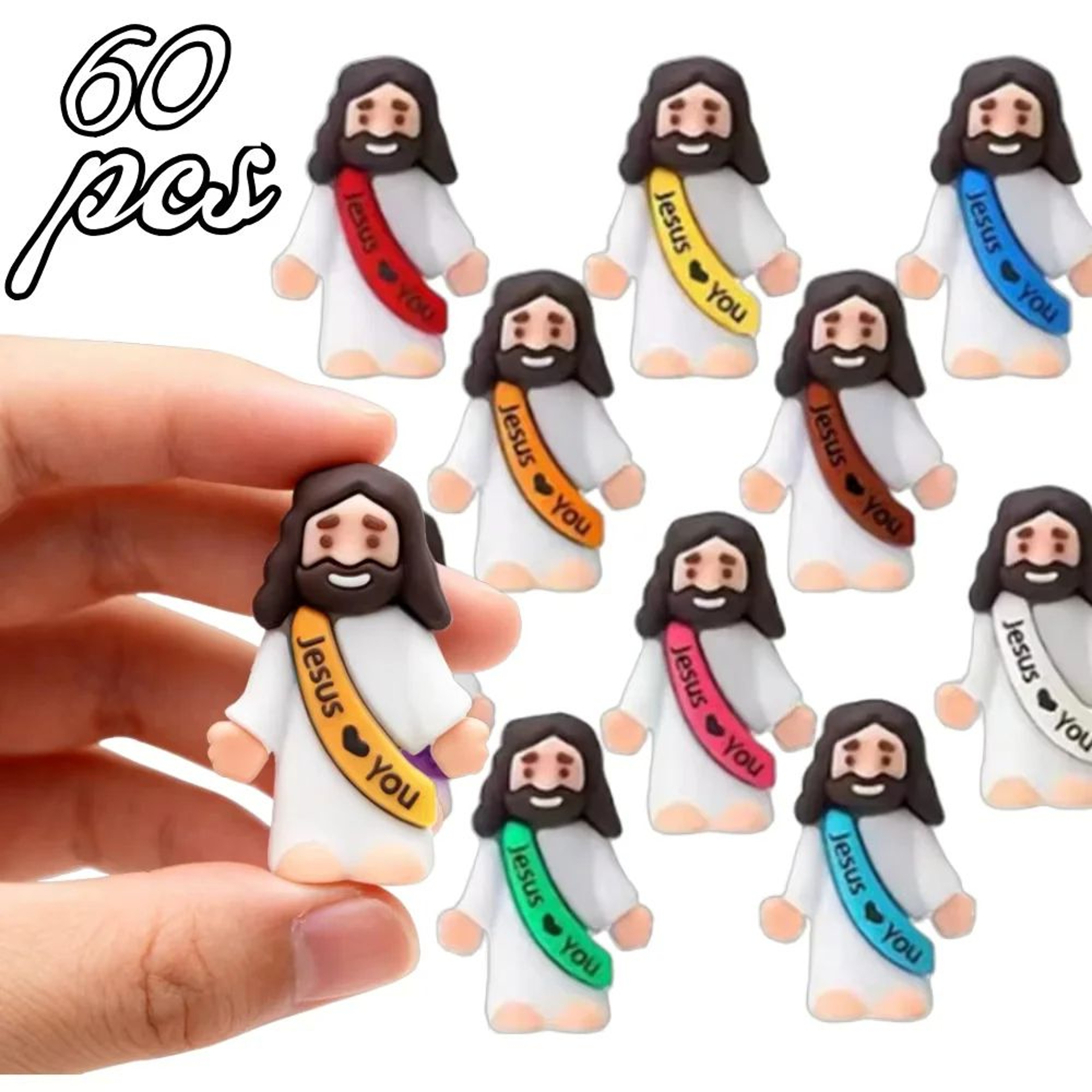 Mini Jesus Figurines Set  Jesus Loves You Christian Gifts And Holiday Decorations 0