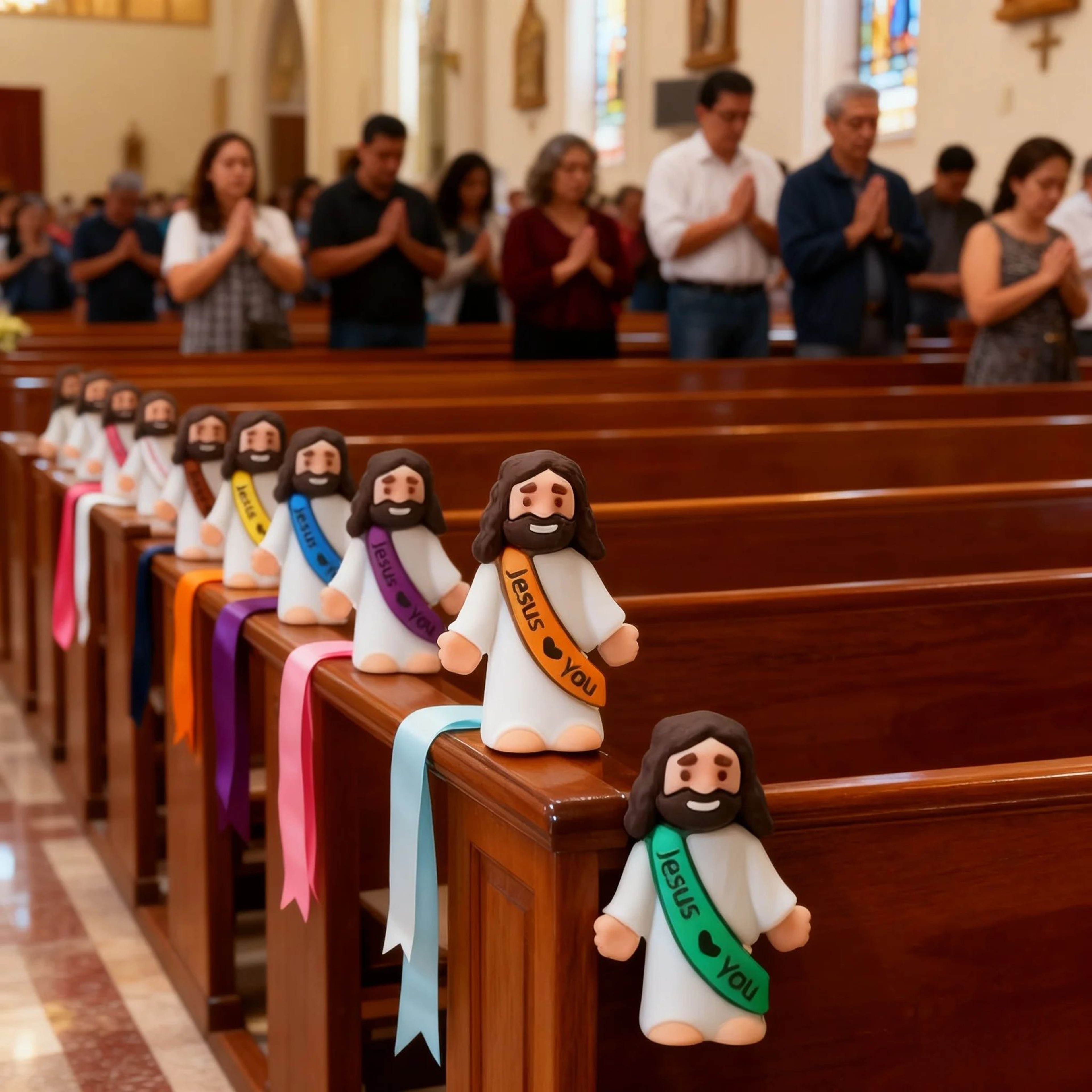 Mini Jesus Figurines Set  Jesus Loves You Christian Gifts And Holiday Decorations 4