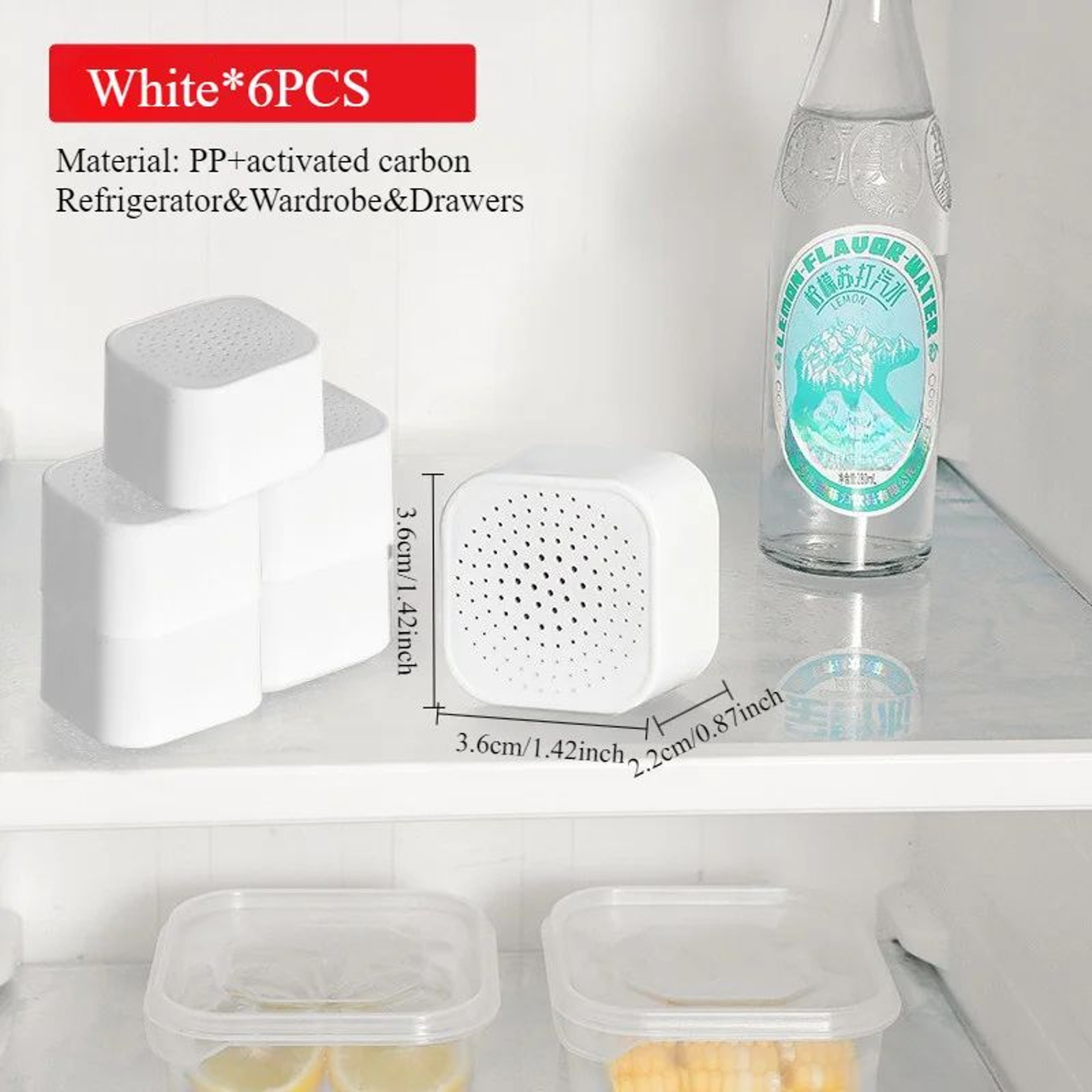 Activated Carbon Refrigerator Odor Absorber Boxes 6 Or 24PCS Fridge Deodorizer 2