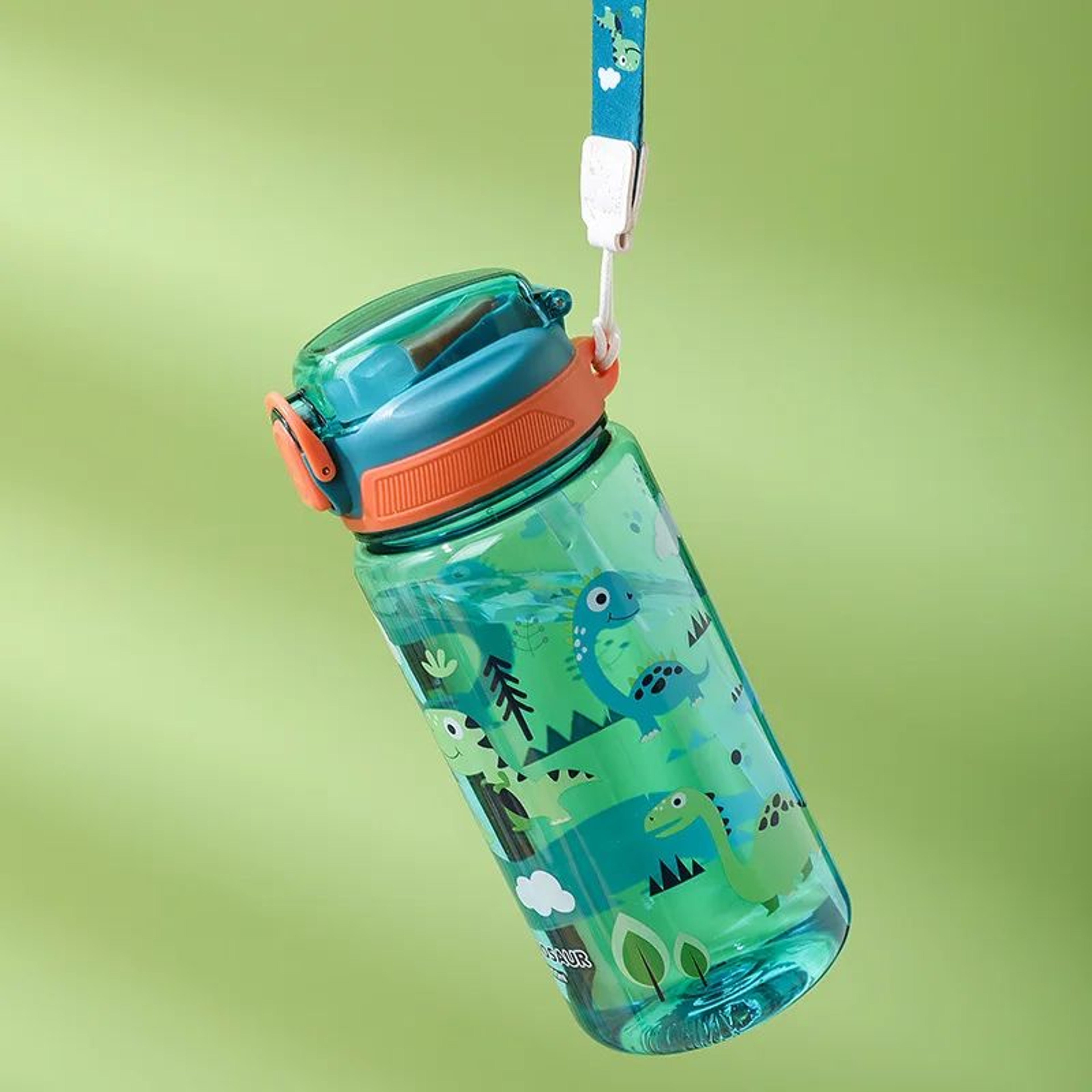 600ml Cartoon Animal Kids Water Bottle With LeakProof Safety Lock And Straw 4
