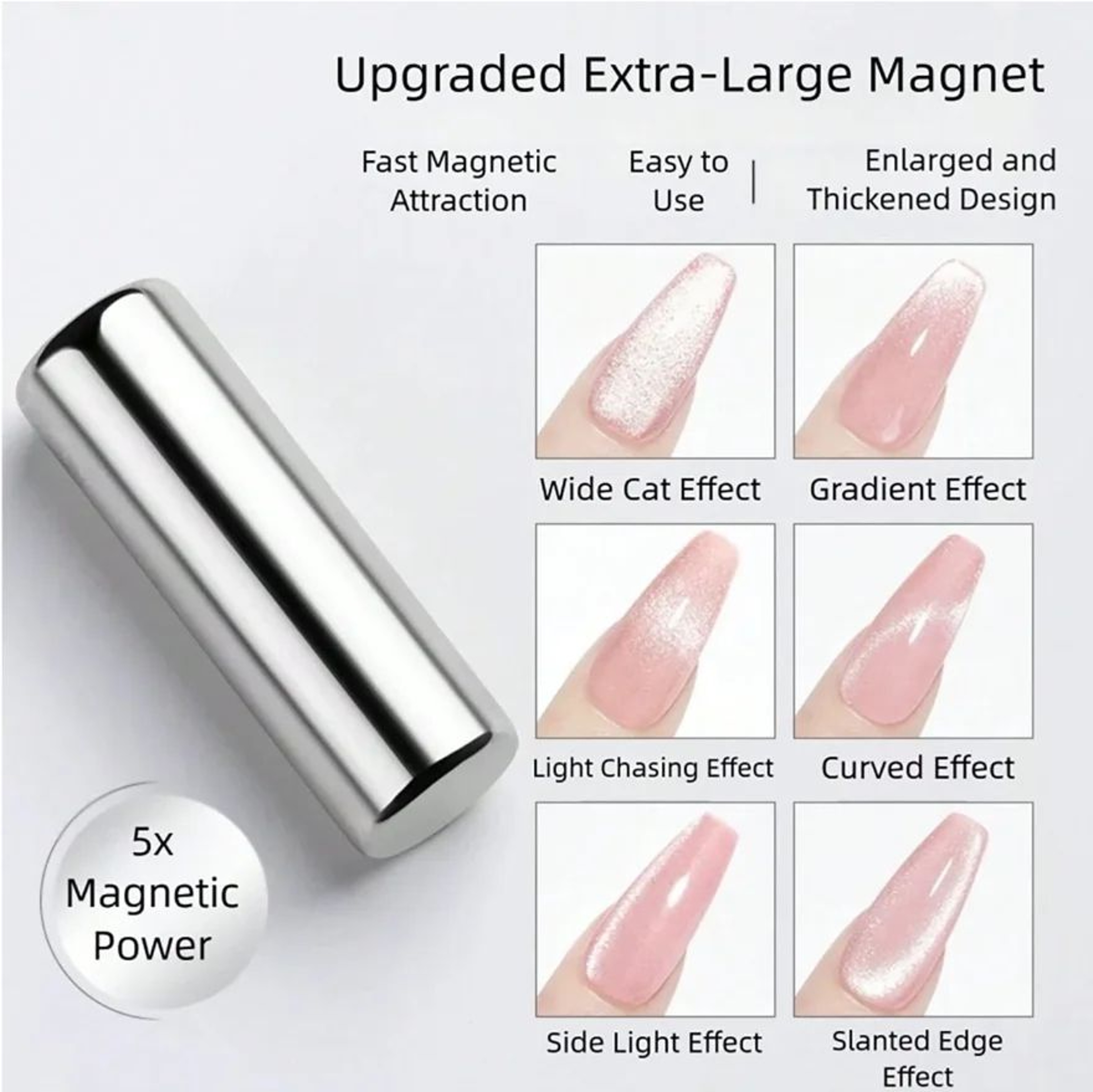 360 Rotating Cat Eye Nail Magnet Tool For Glass Bead Gel Nail Art 4