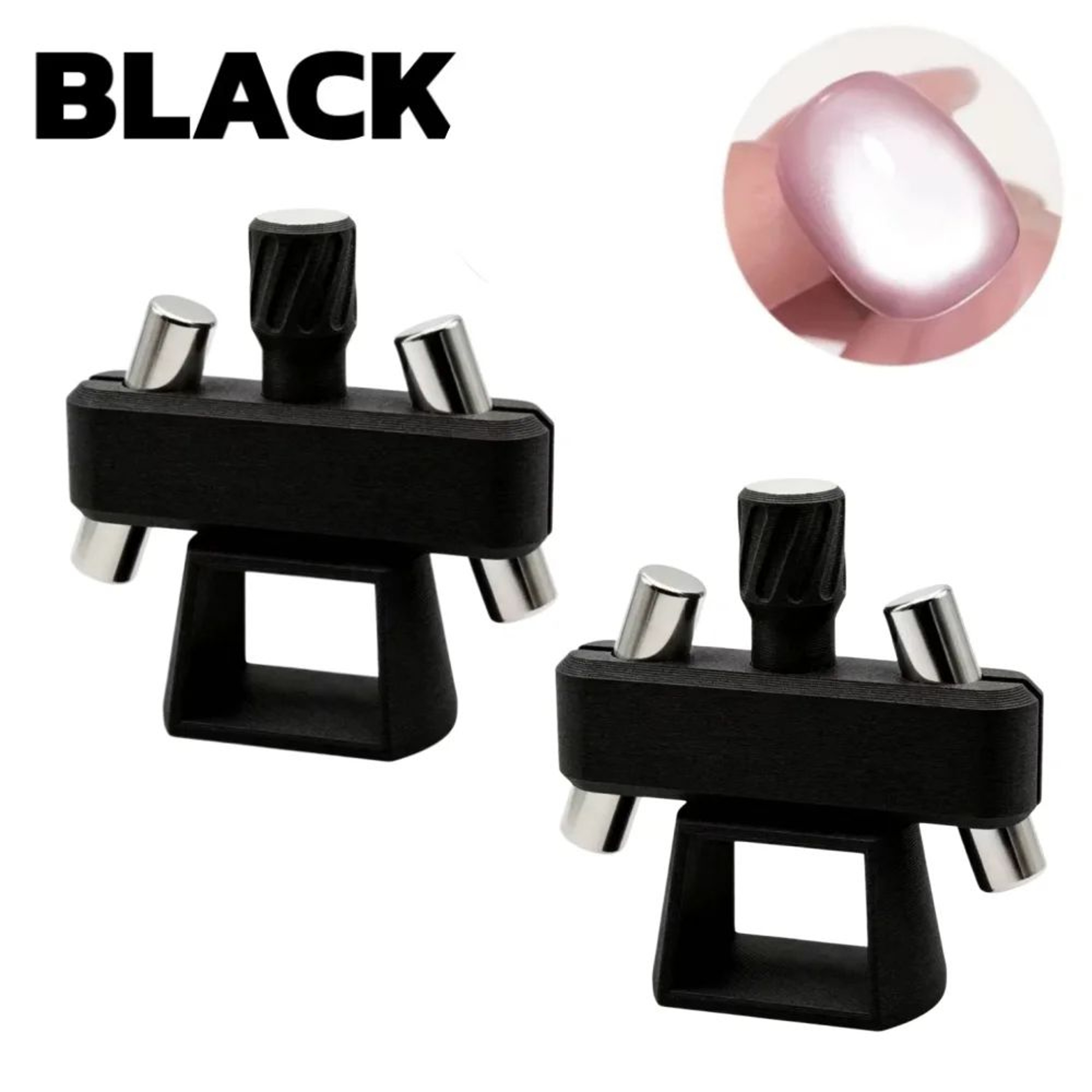 360 Rotating Cat Eye Nail Magnet Tool For Glass Bead Gel Nail Art 8