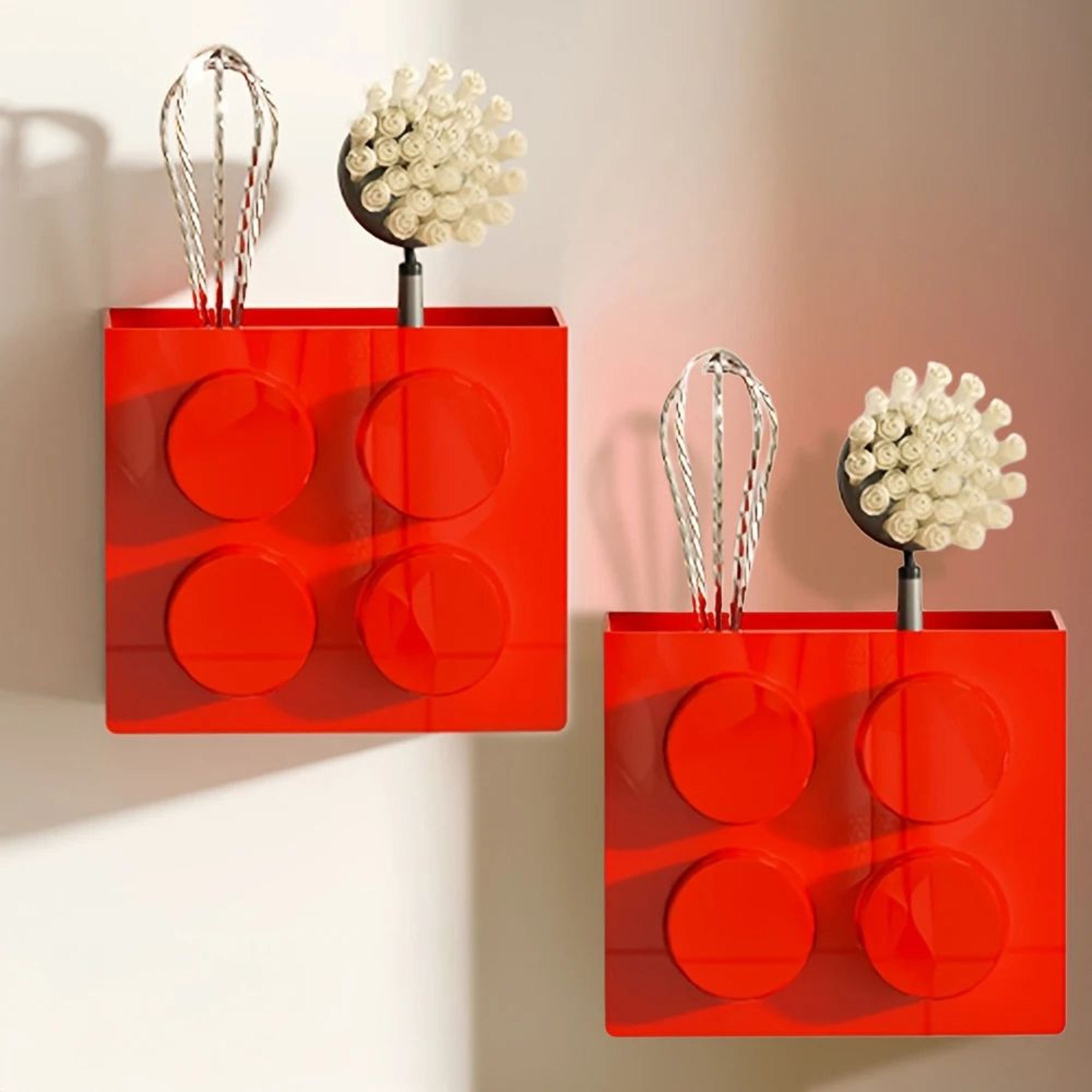 Magnetic Building Block Storage Box  Refrigerator Organizer And SpaceSaving Holder 6