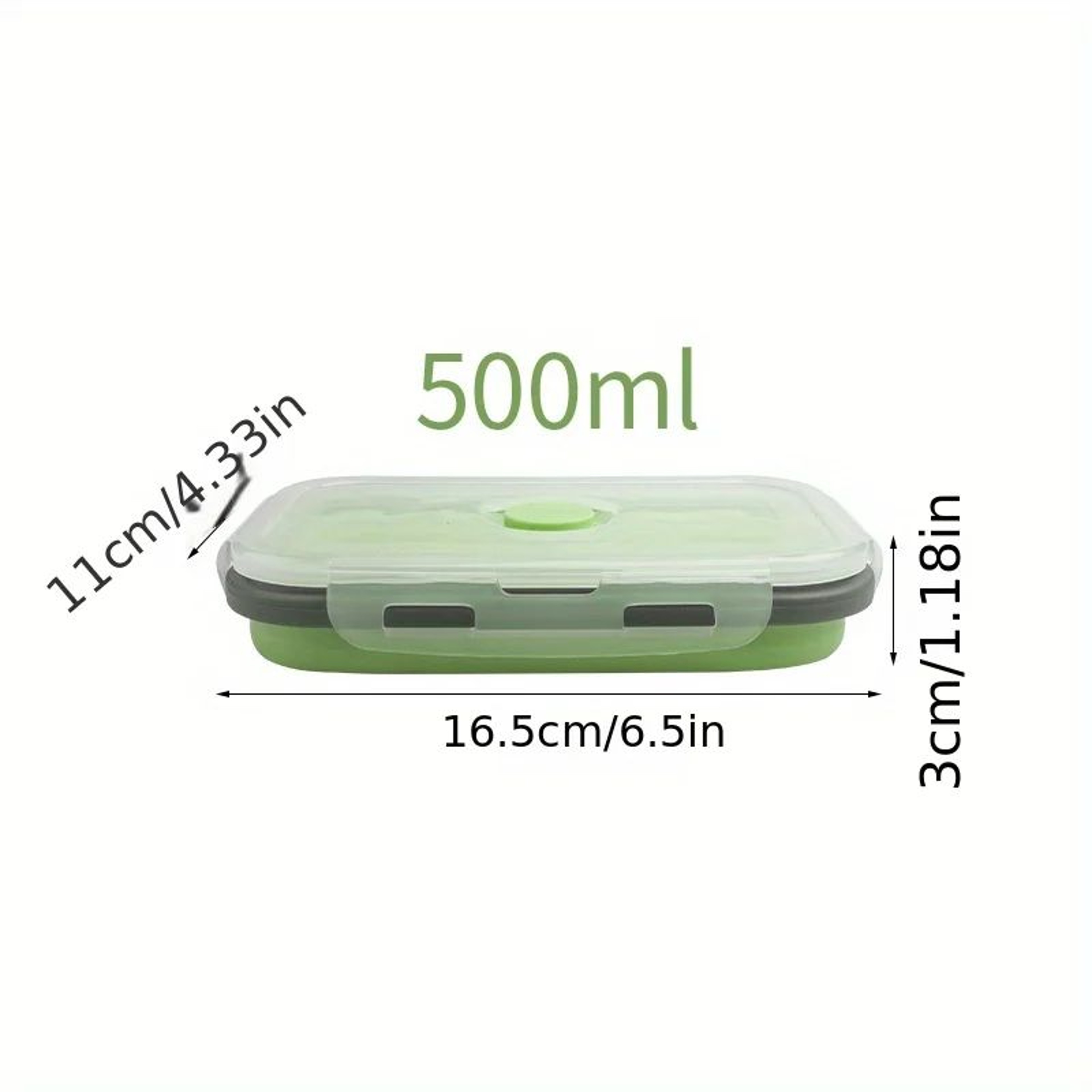 Collapsible Silicone Food Storage Container  Stackable Microwaveable Lunch Box 6