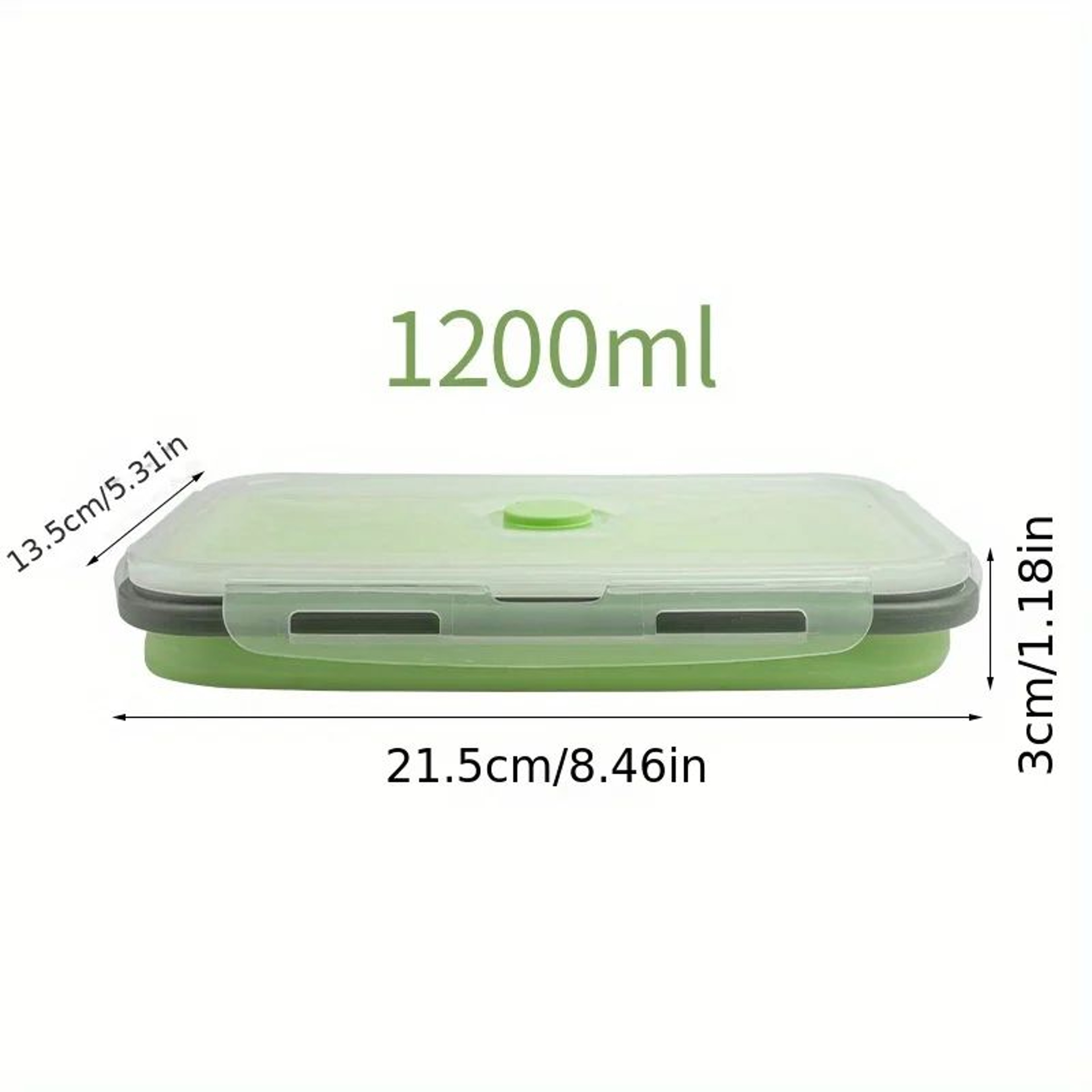 Collapsible Silicone Food Storage Container  Stackable Microwaveable Lunch Box 7
