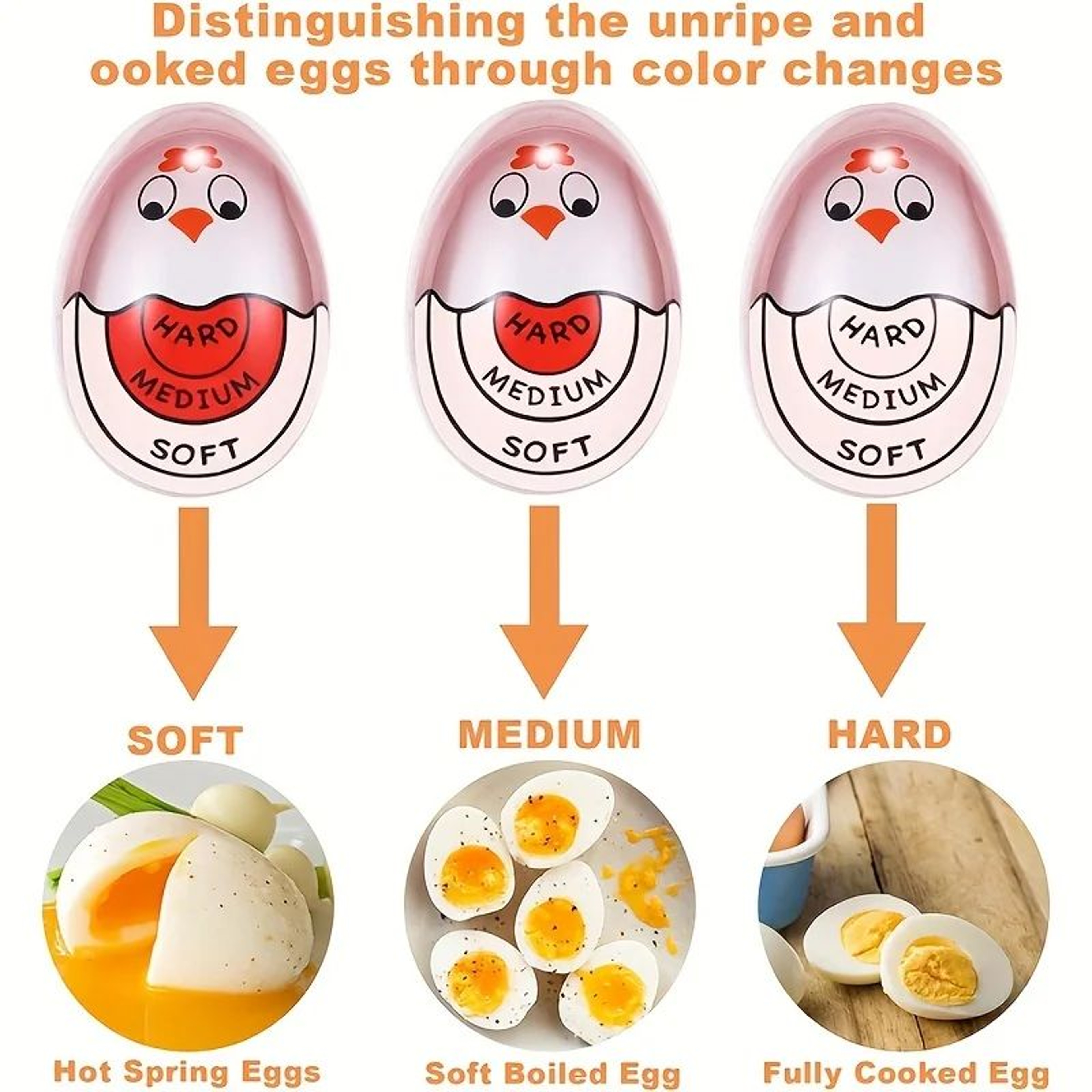 Chick Color Changing Egg Timer For Soft Medium And Hard Boiled Eggs 4