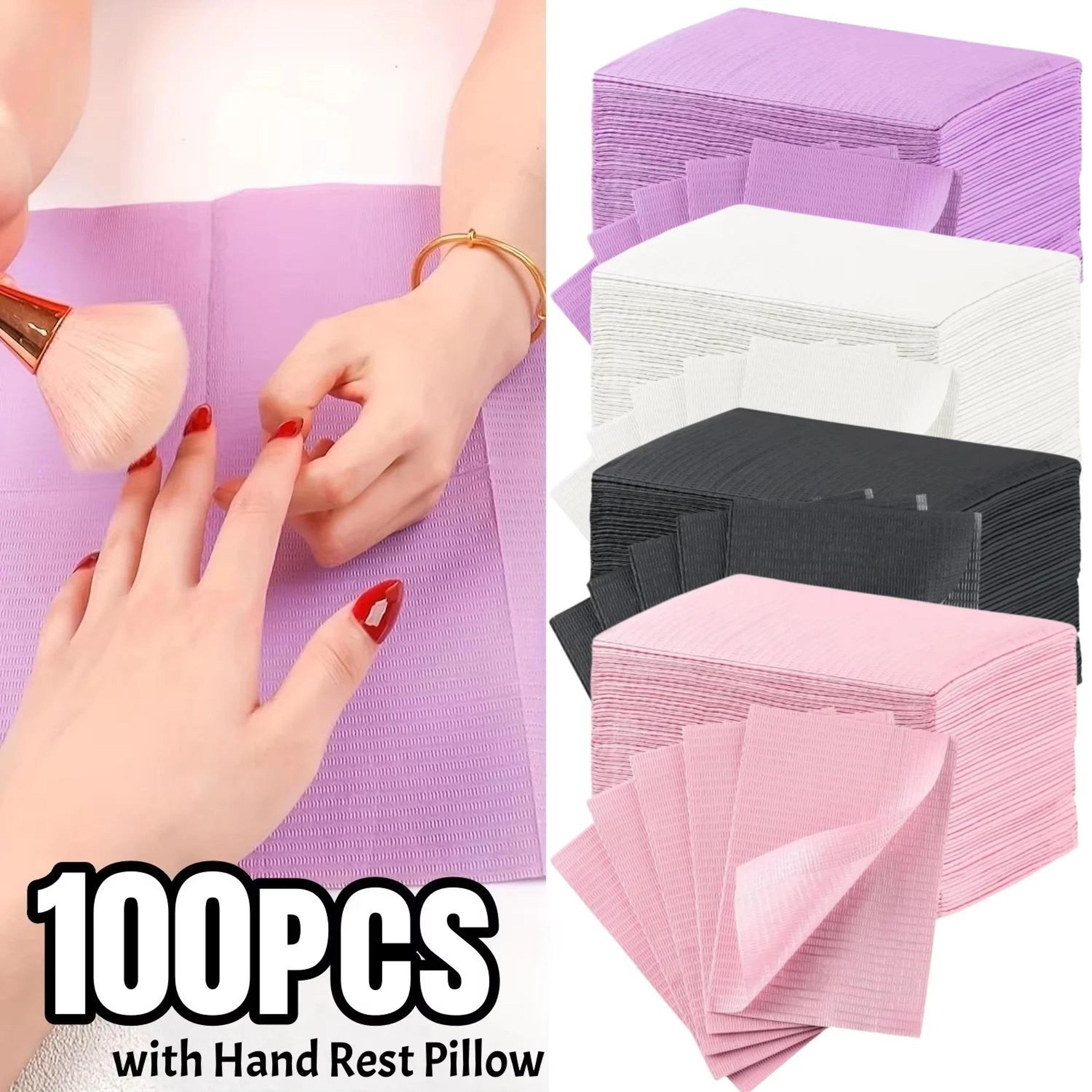 20100PCS Disposable Nail Art Table Mats Waterproof Manicure Table Covers 0