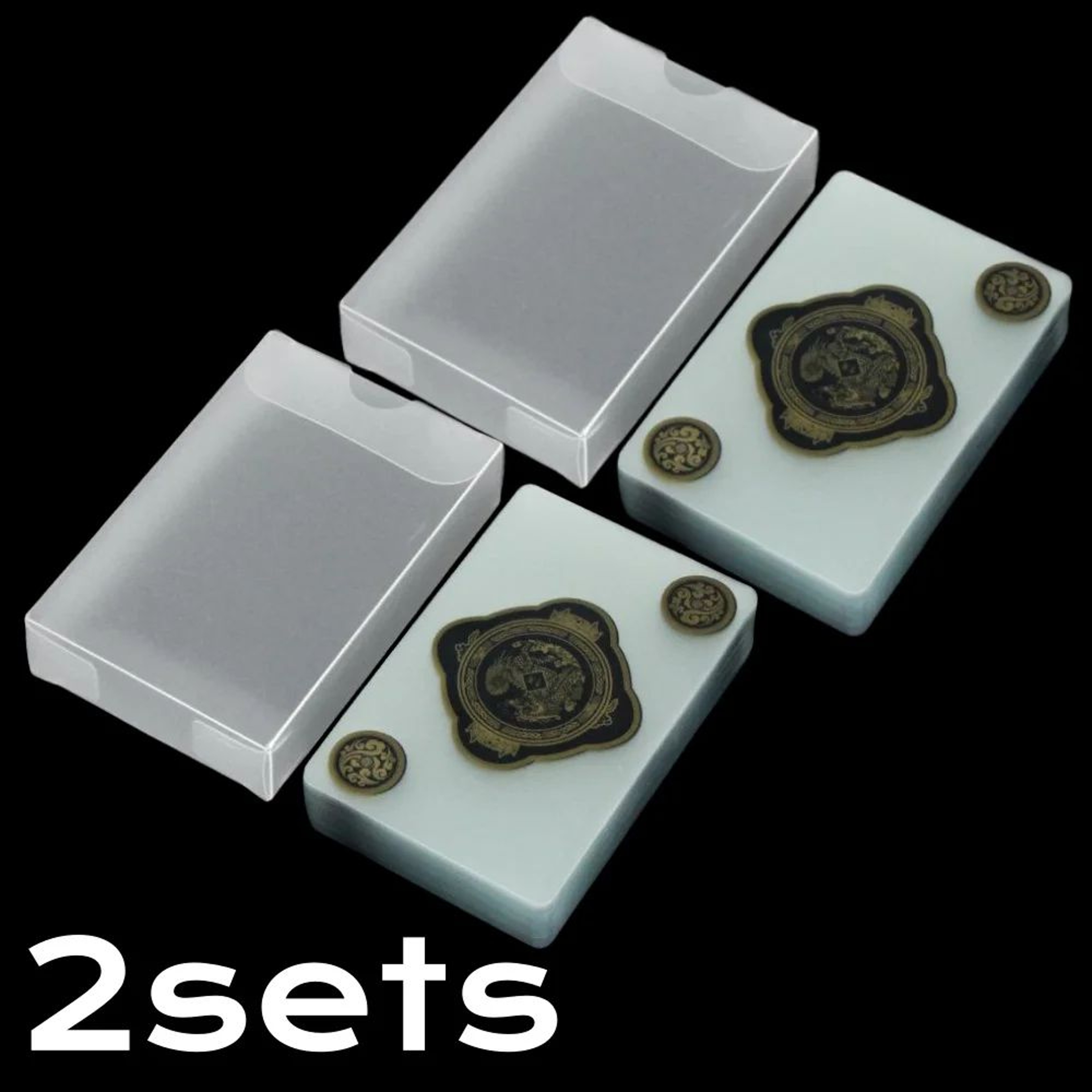 2 Sets Transparent Waterproof PVC Playing Cards Durable Poker Deck For Game Nights 7