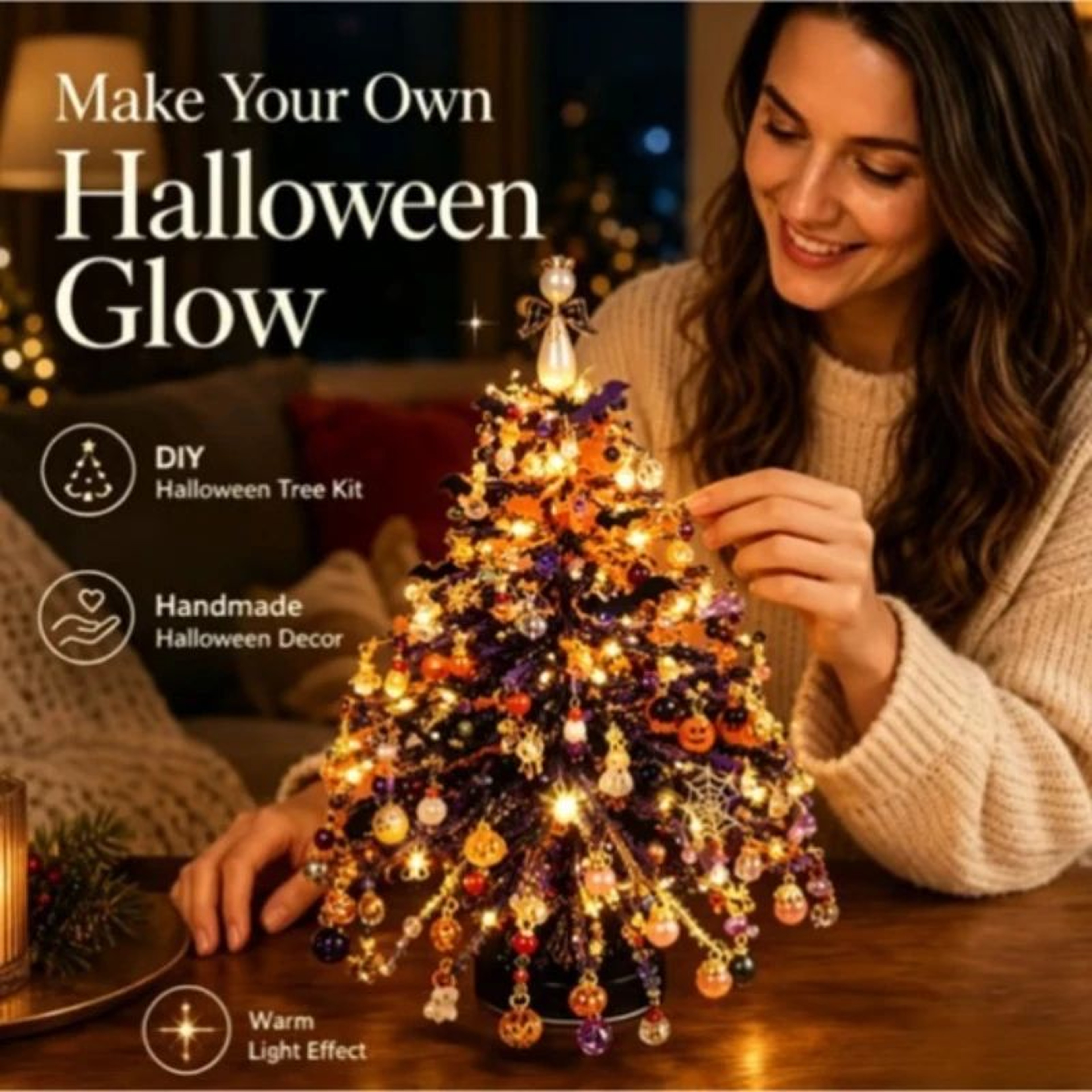 DIY Beaded Christmas Tree Kit Handmade Holiday Craft And Tabletop Decor 6