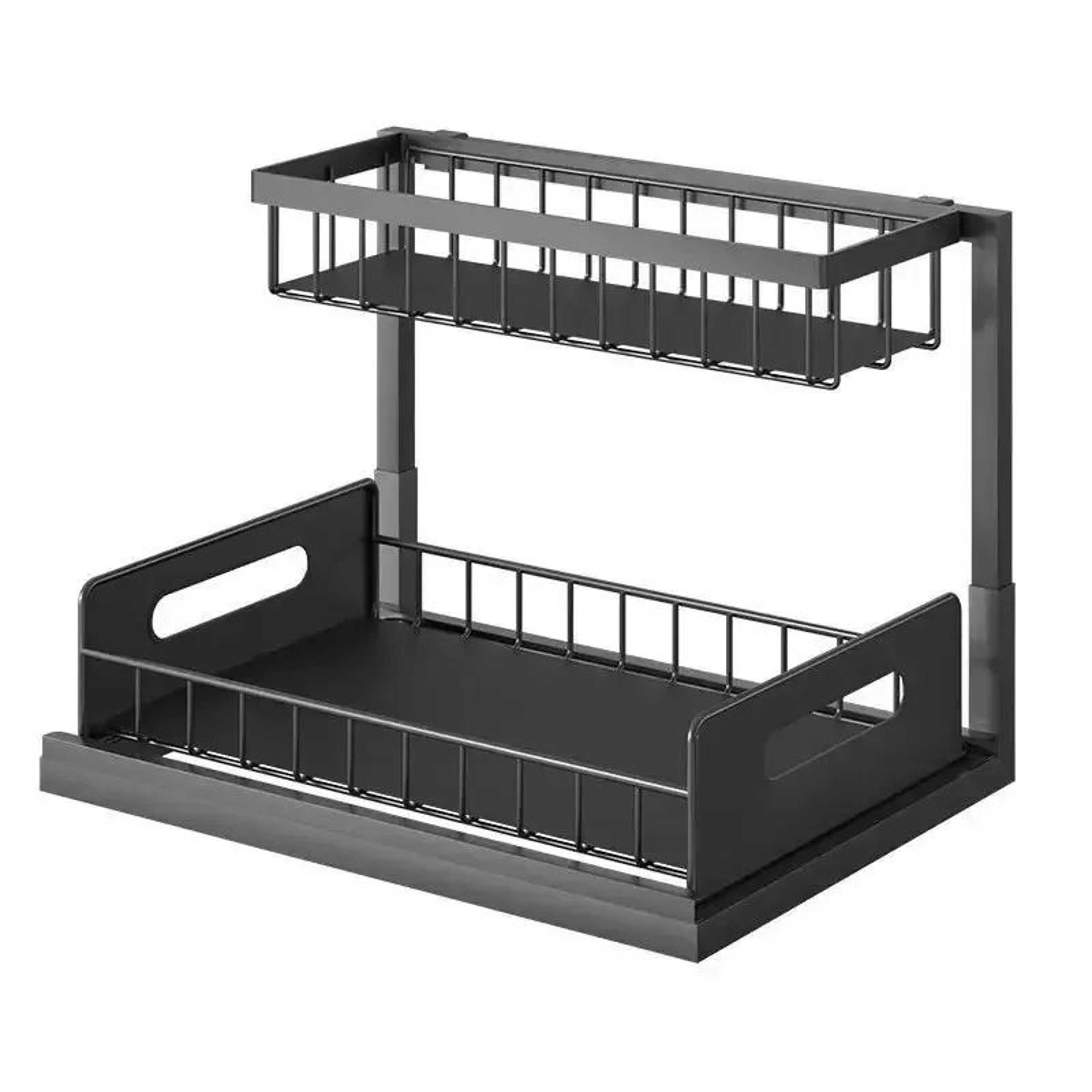 2Tier Sliding Under Sink Organizer With PullOut Metal Storage 7