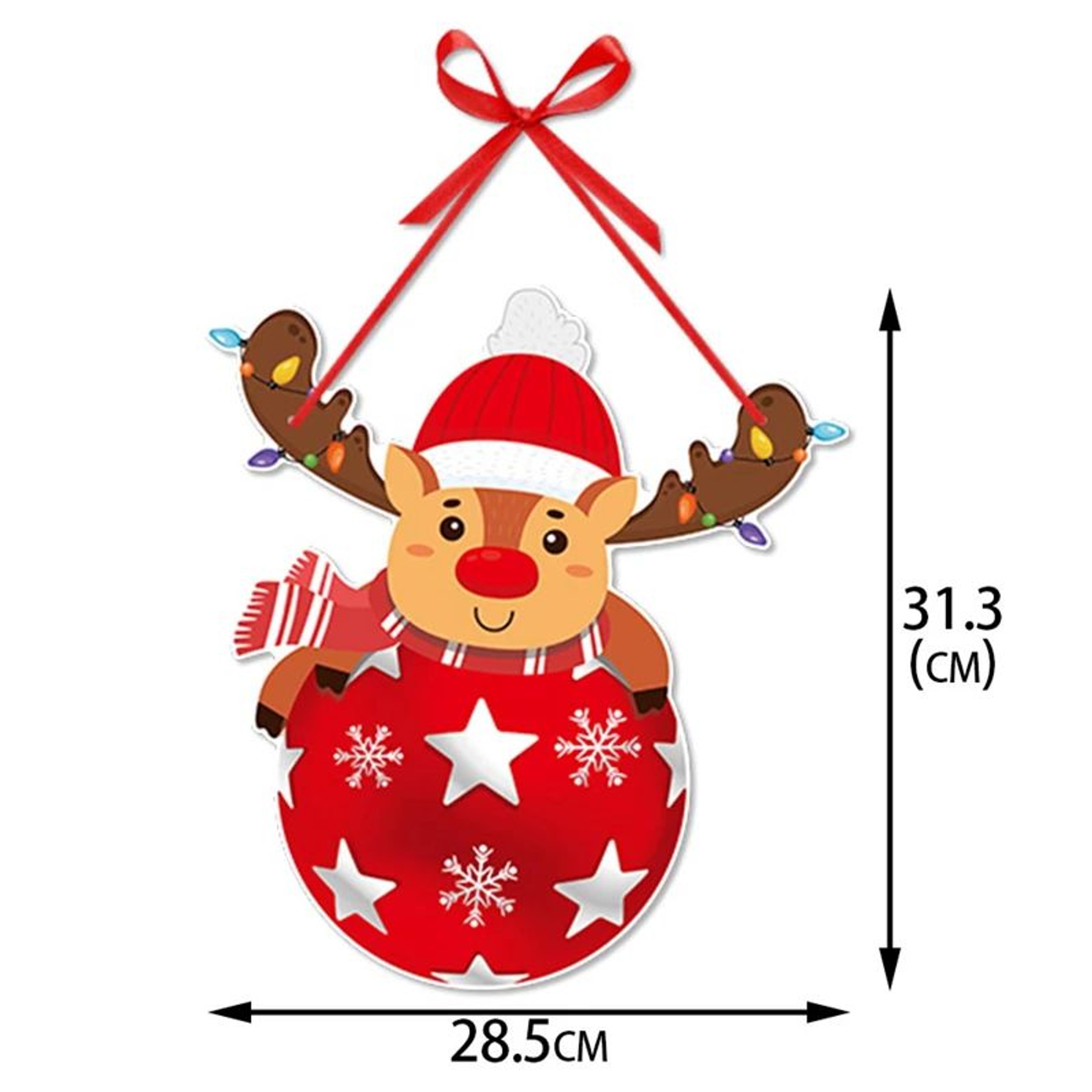 Christmas Door Hanger Santa Claus Snowman Holiday Hanging Ornament 6