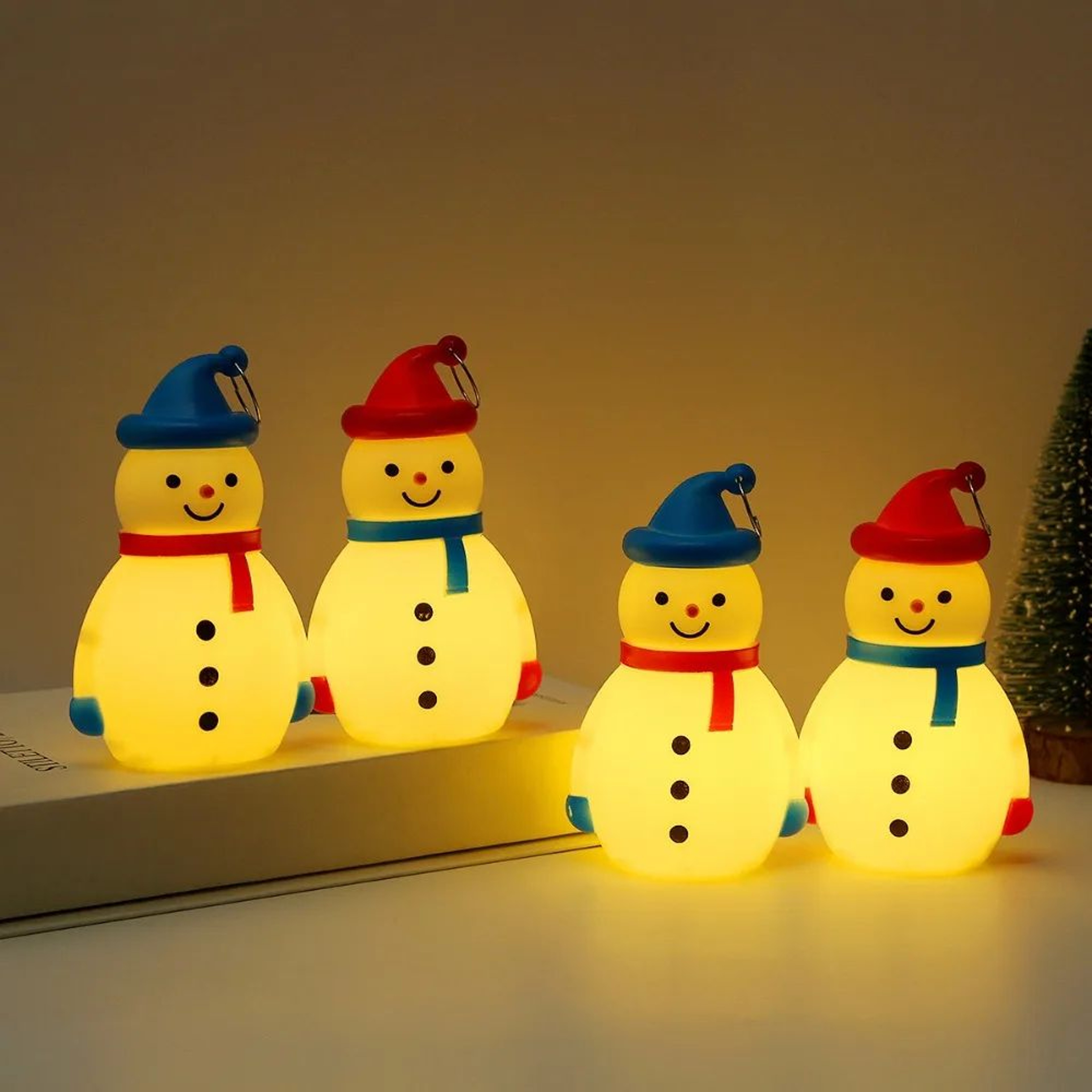 12cm Glowing Snowman Christmas Ornament LED Holiday Tree Pendant 2