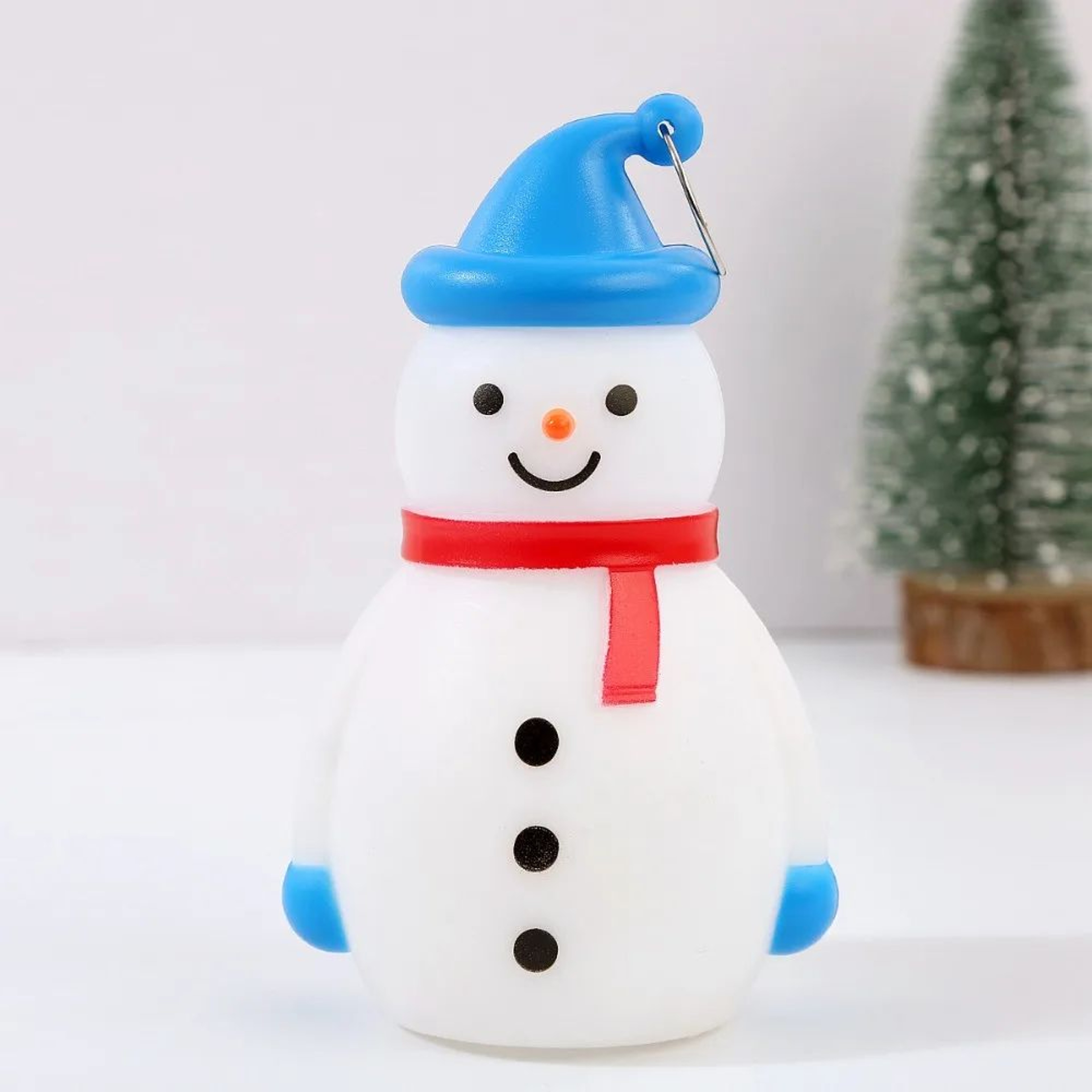 12cm Glowing Snowman Christmas Ornament LED Holiday Tree Pendant 7