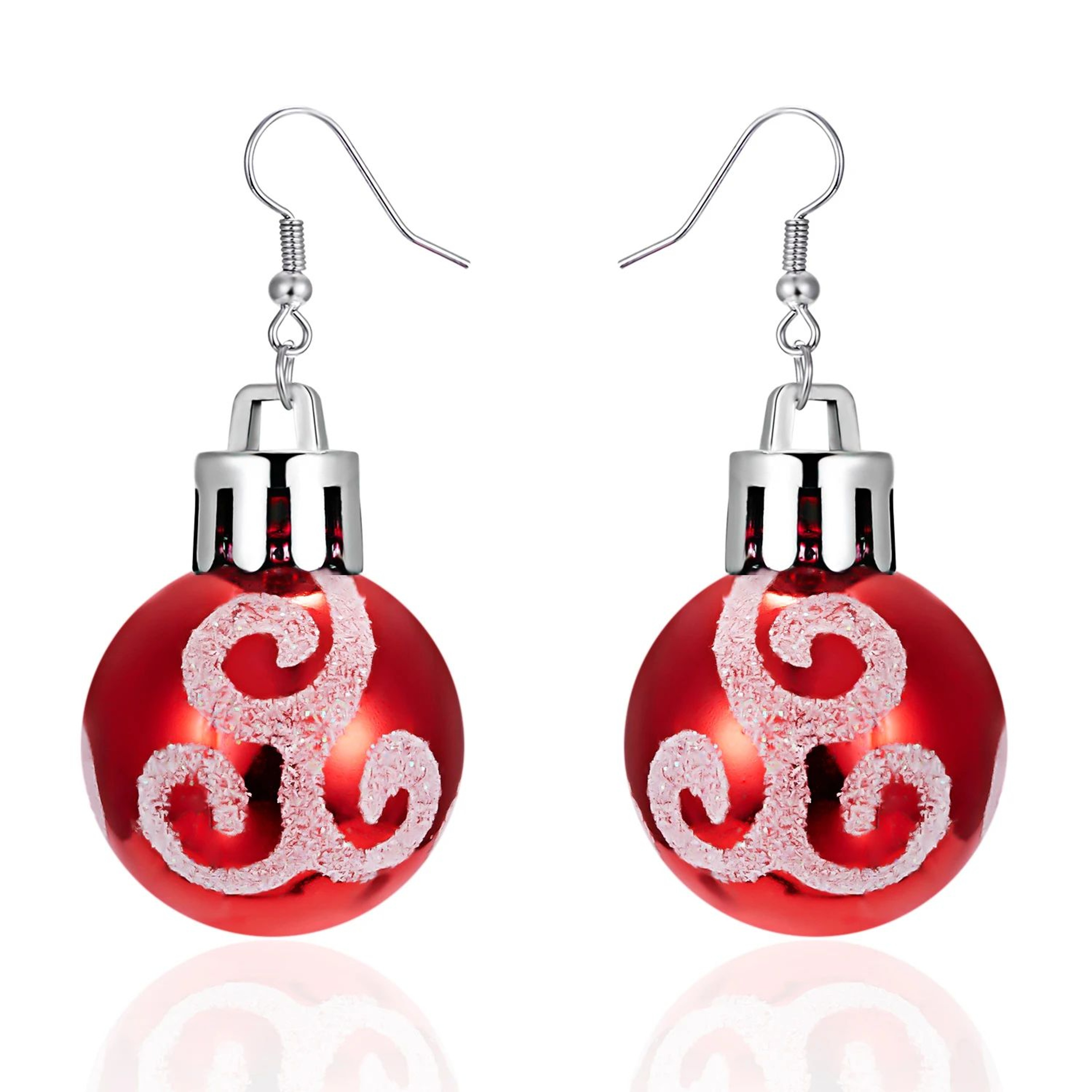 Christmas Snowflake Star Ball Bulb Dangle Earrings For Women 14