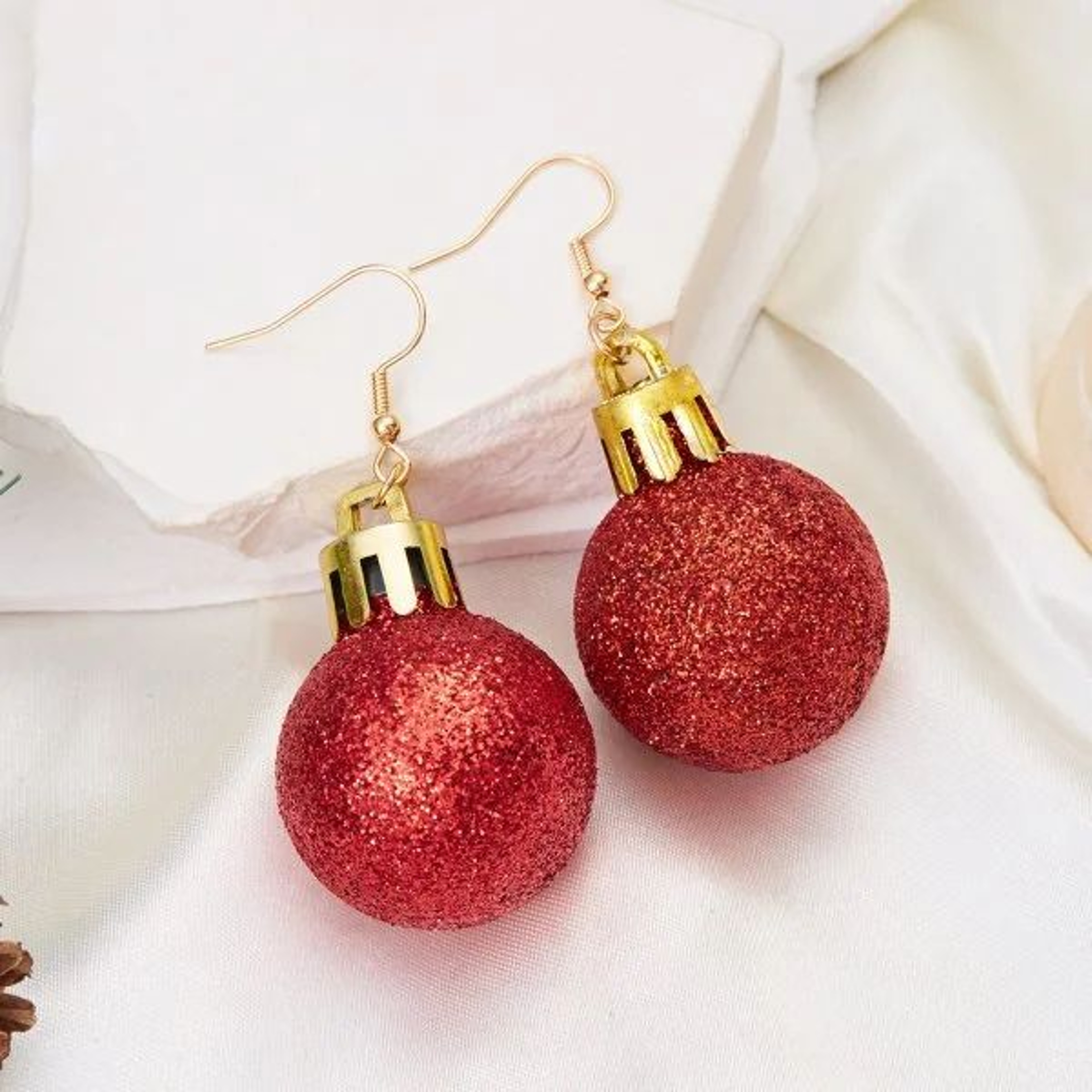Christmas Snowflake Star Ball Bulb Dangle Earrings For Women 7