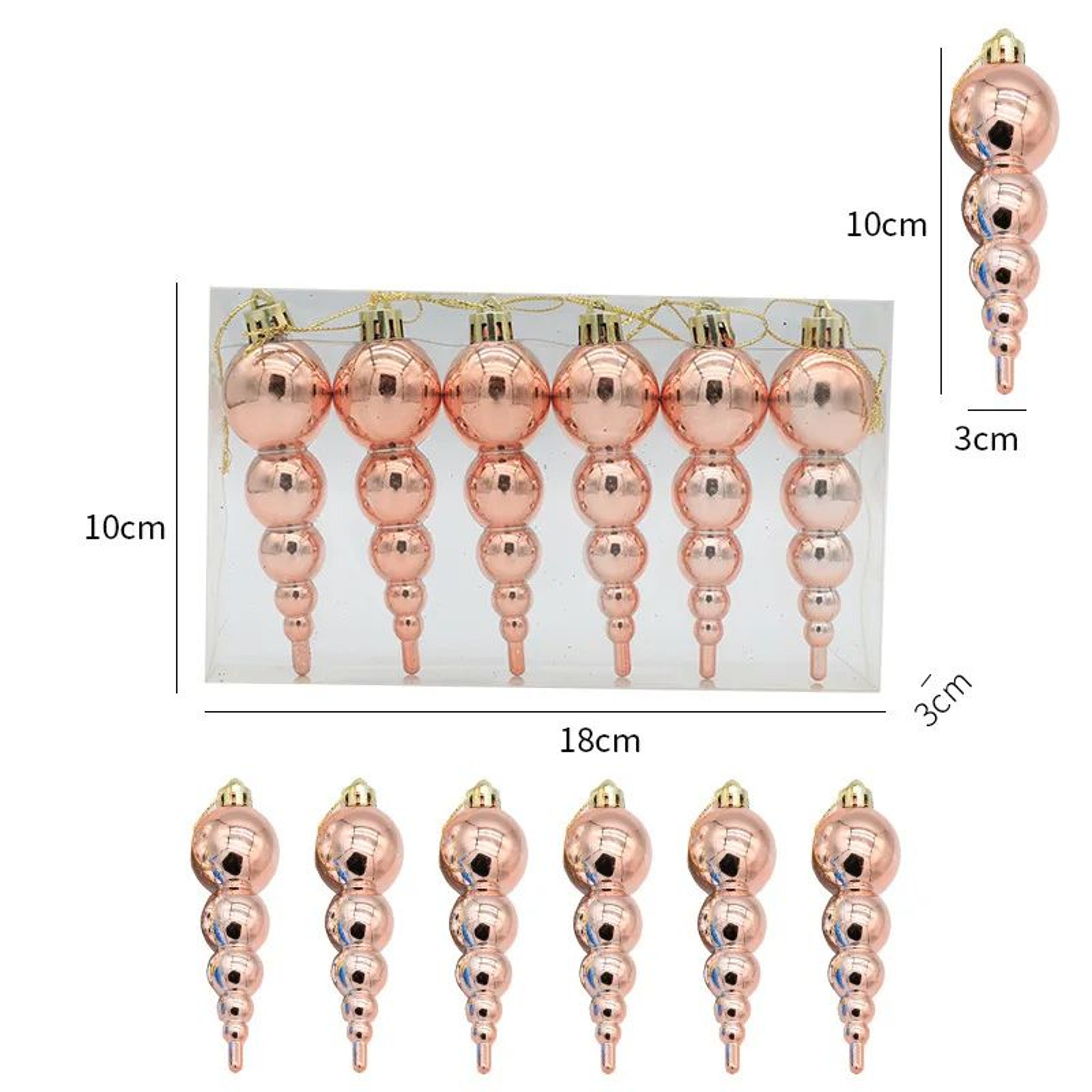 6PCS Velvet Christmas Tree Hanging Ornaments For Holiday Home And Party Decor 9