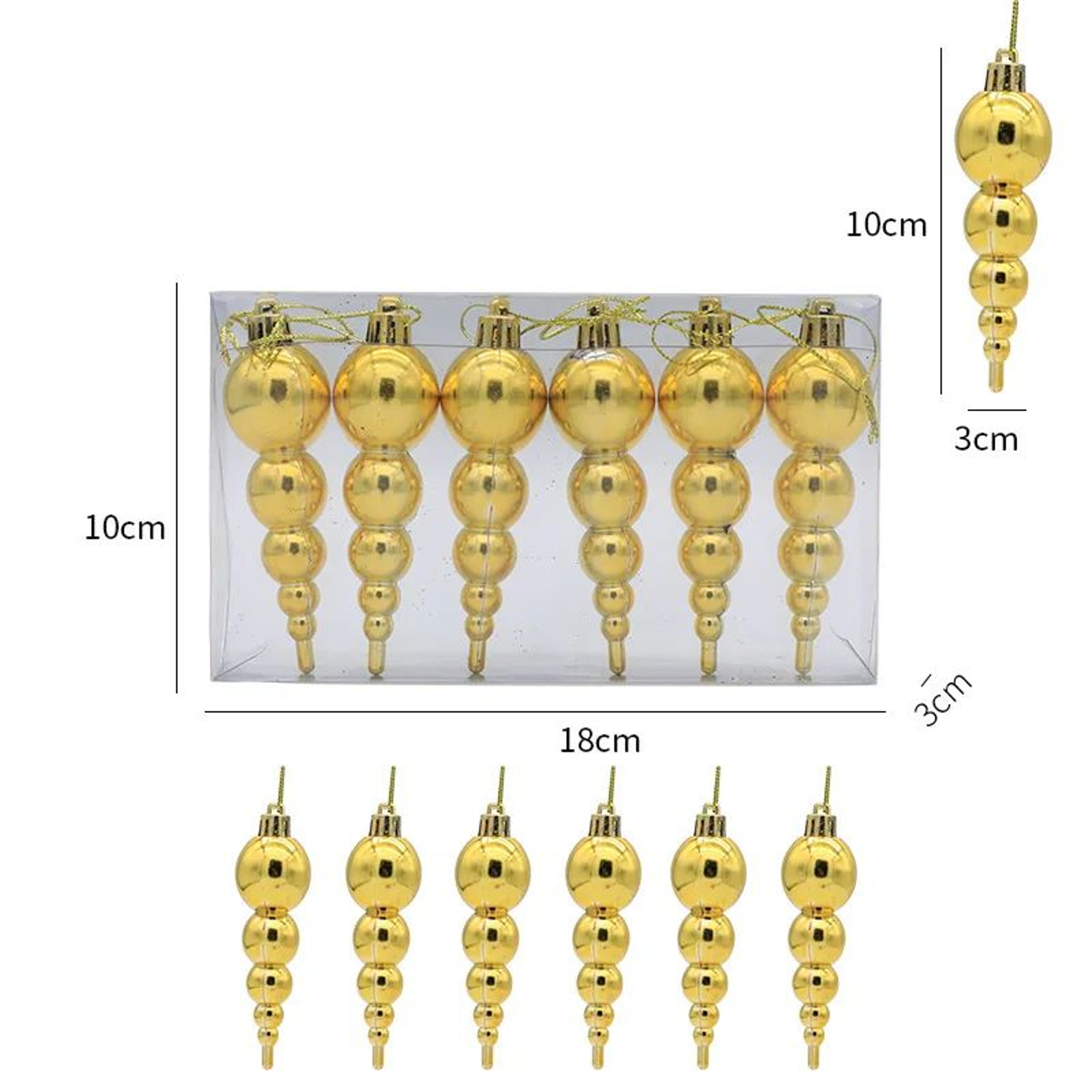 6PCS Velvet Christmas Tree Hanging Ornaments For Holiday Home And Party Decor 6