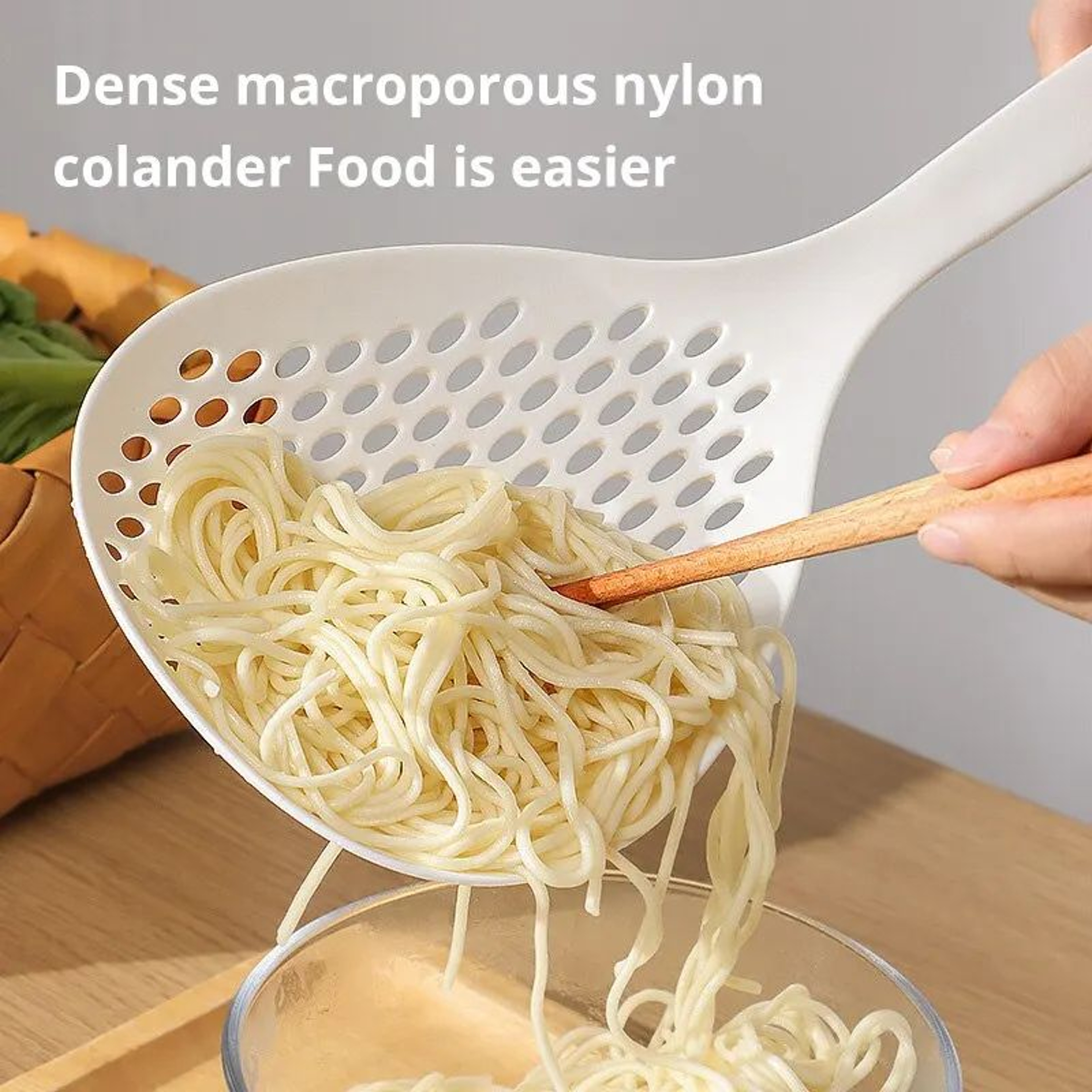 Heat Resistant Large Capacity Strainer Spoon For Dumplings Noodles And Vegetables 5