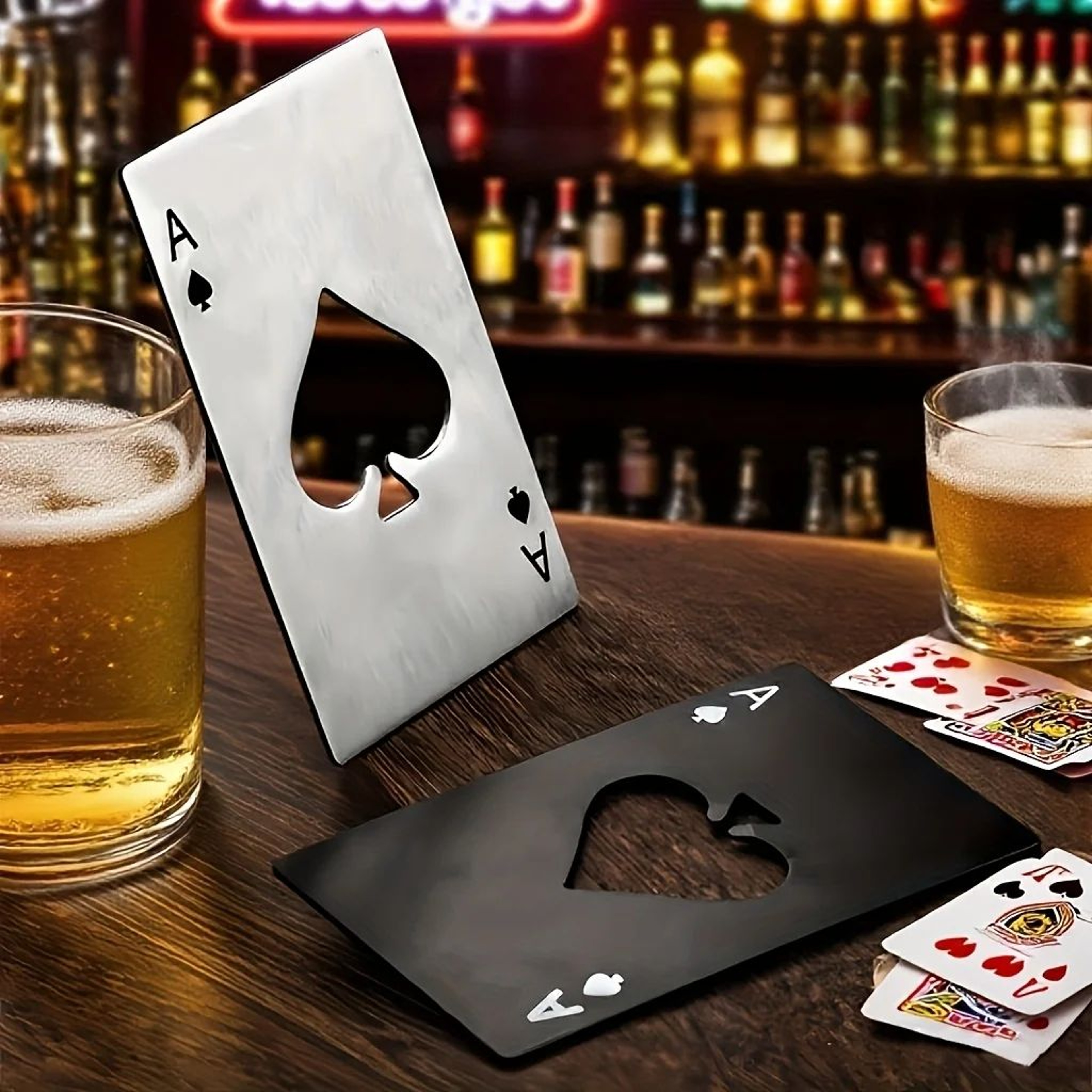Ace Of Spades Stainless Steel Wallet Bottle Opener 4