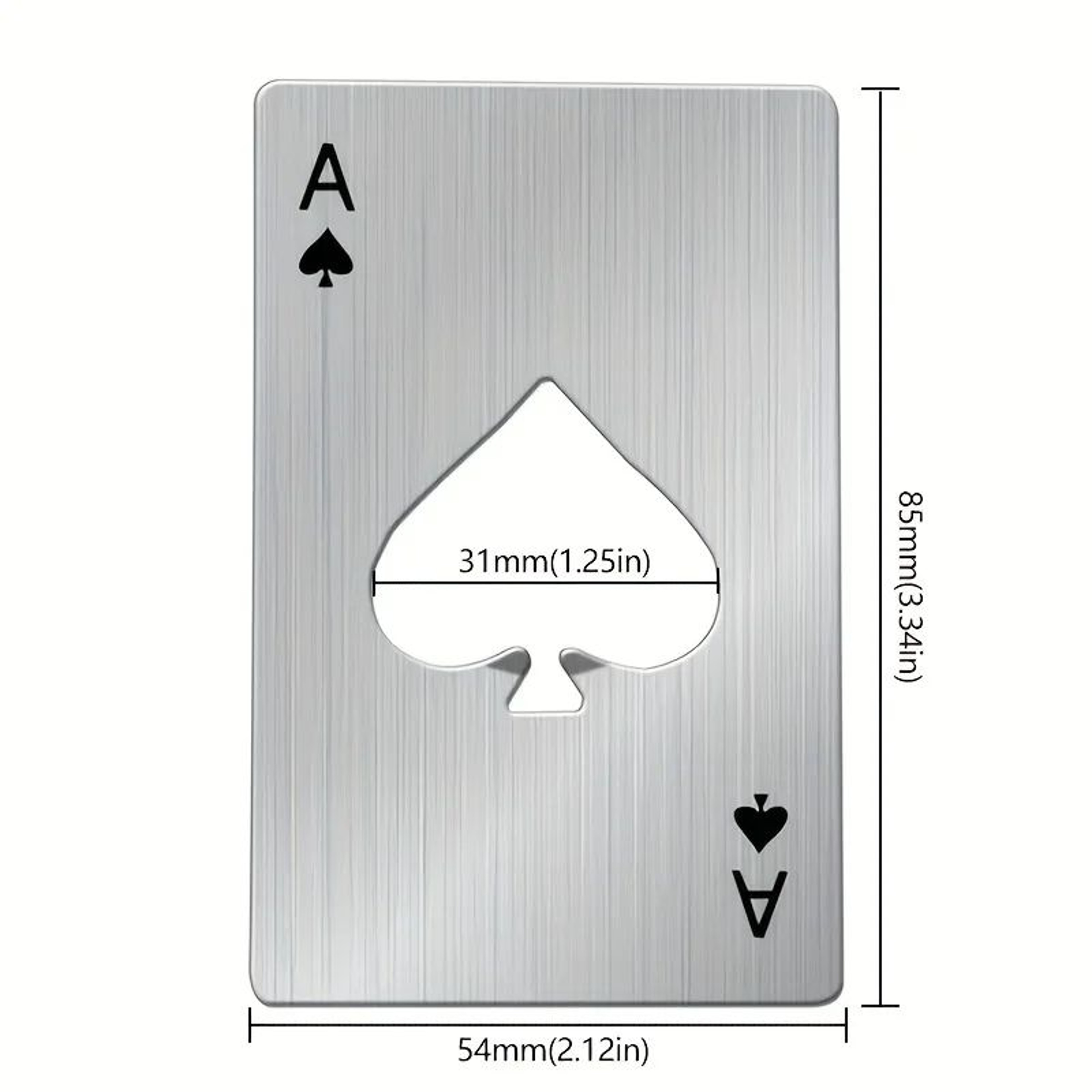 Ace Of Spades Stainless Steel Wallet Bottle Opener 3
