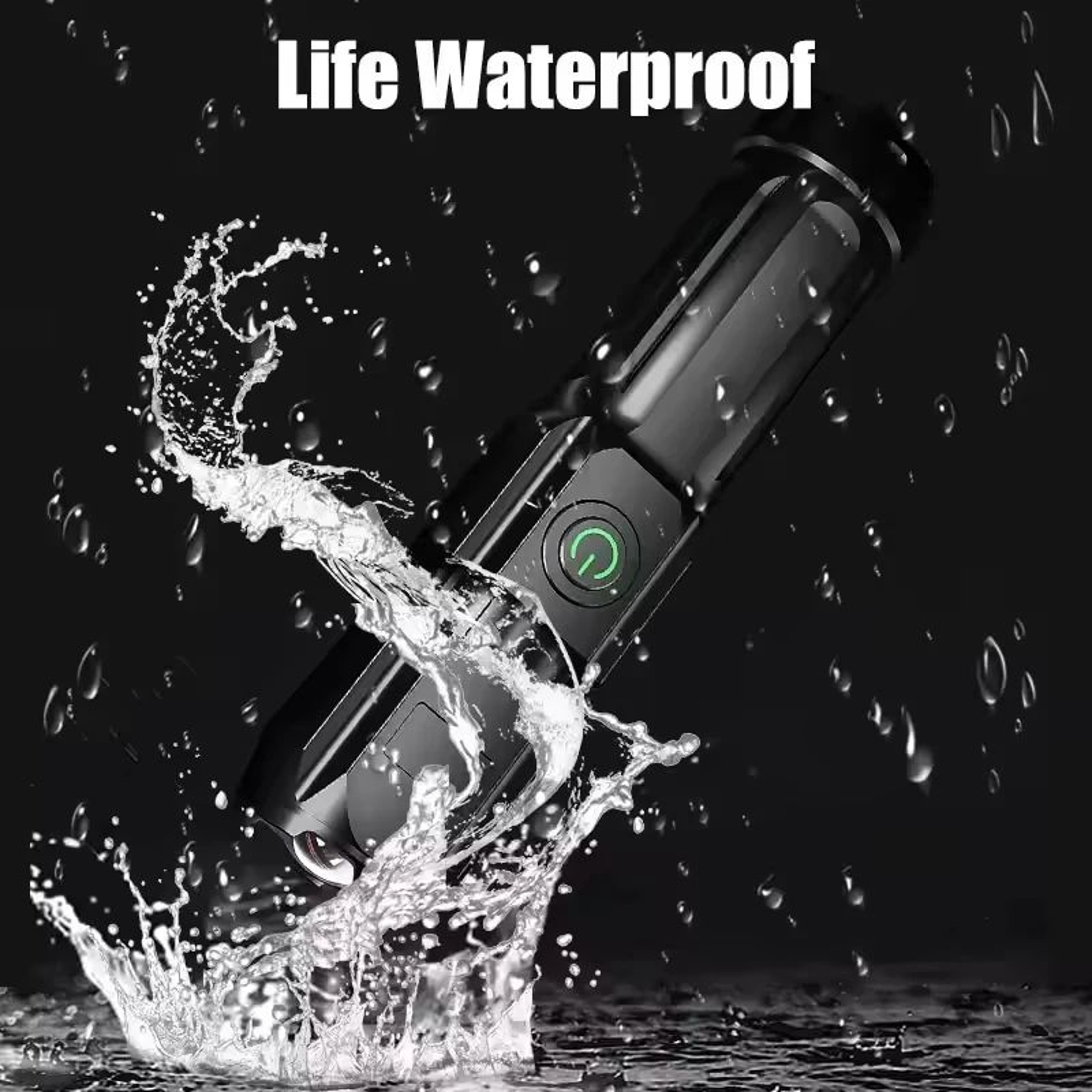 Telescopic Zoom Rechargeable LED Flashlight With 4 Lighting Modes 4