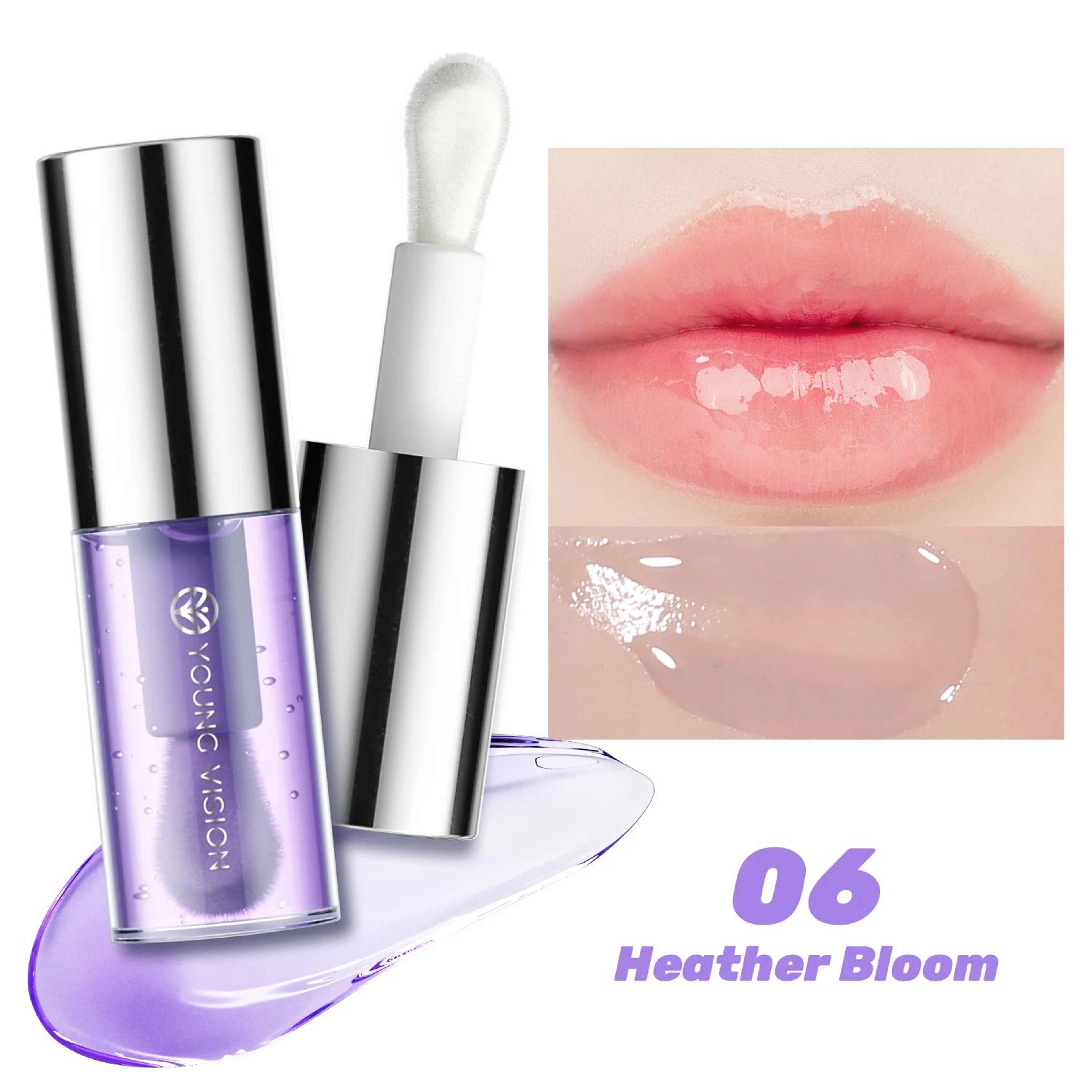 6Color Hydrating Lip Oil Mirror Shine Pearl Lip Gloss 6