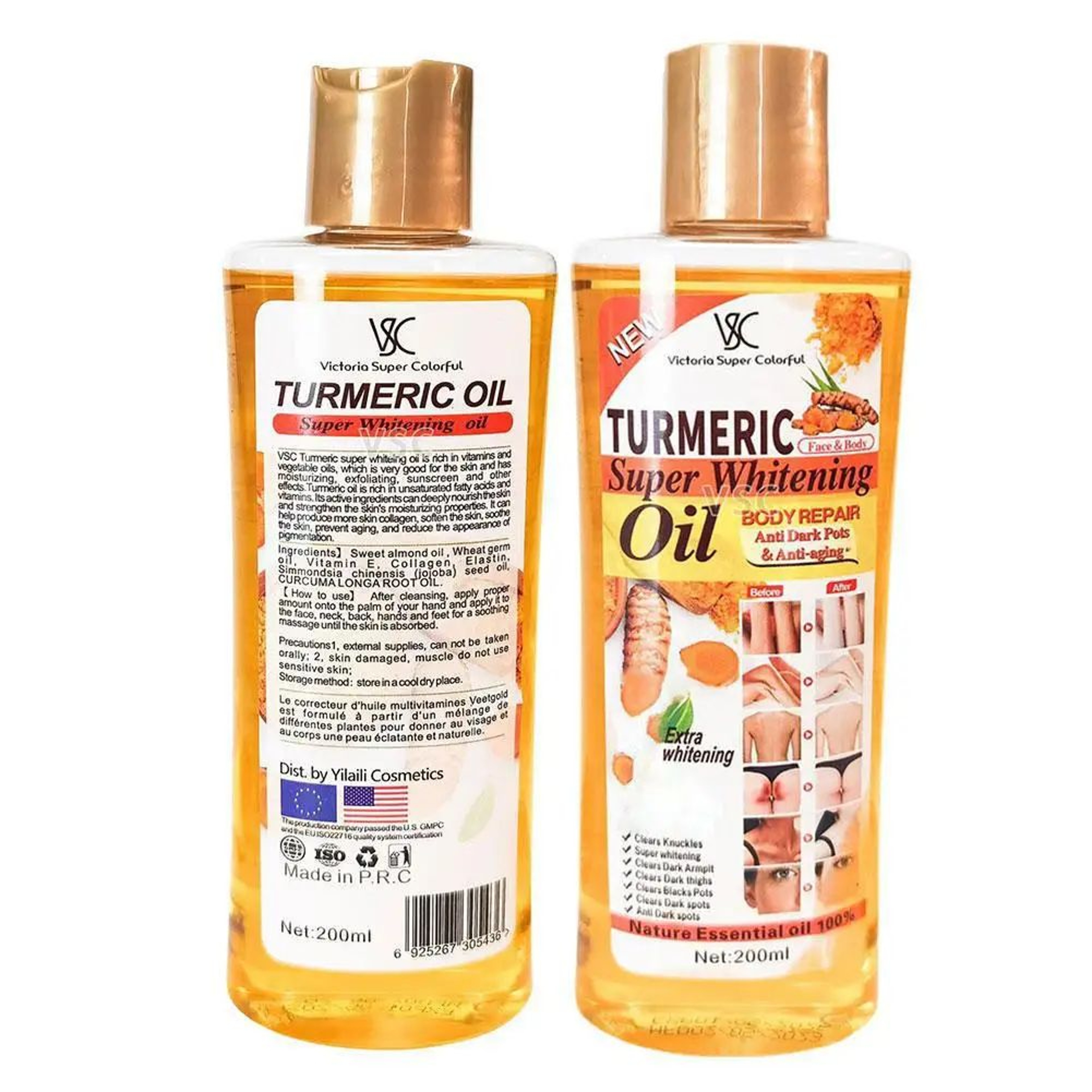 Turmeric Glow Essential Oil 200ml  Moisturizing Face And Body Massage Oil 2