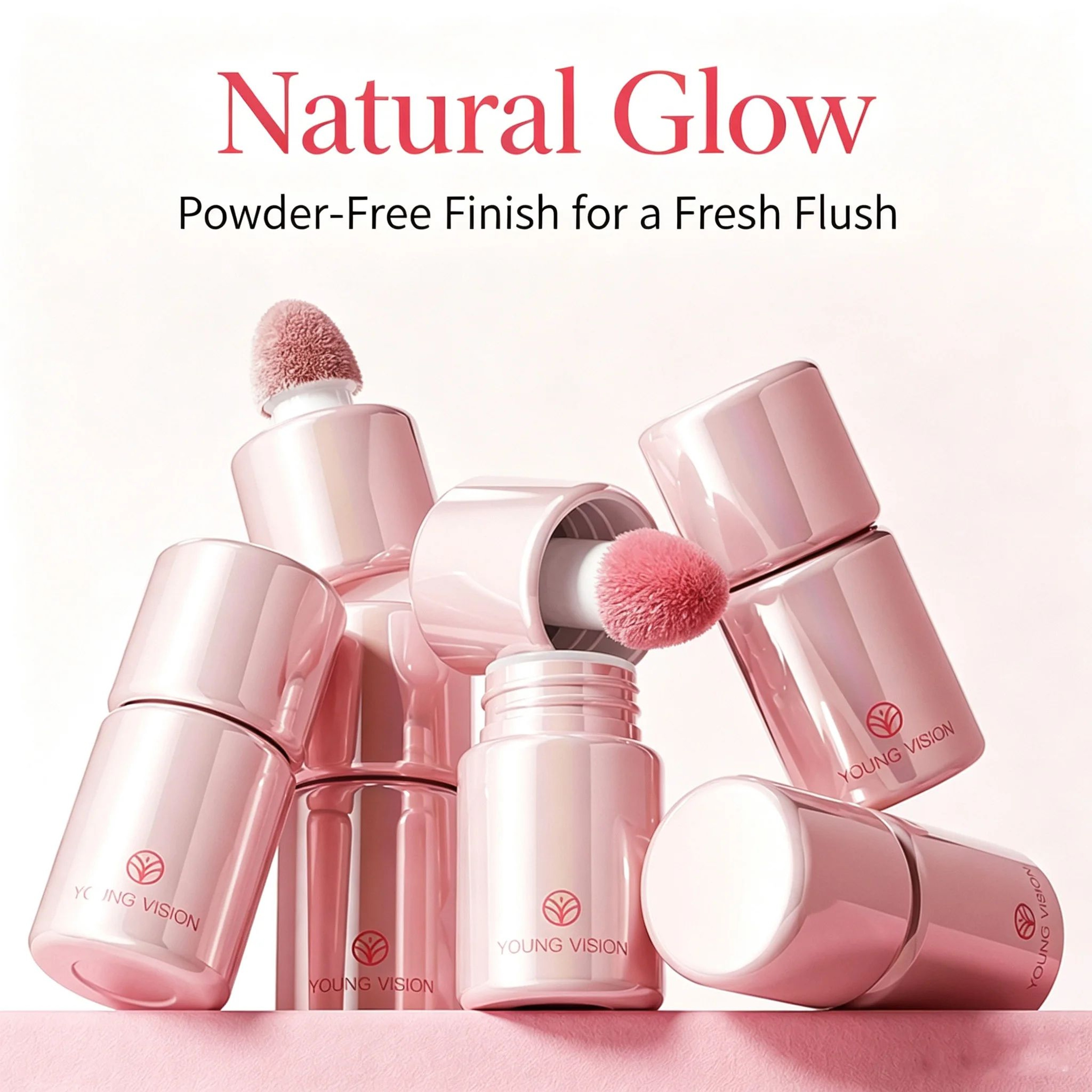 6 Color Matte Liquid Blush With Sponge Applicator  Waterproof Long Lasting Cheek Tint 4