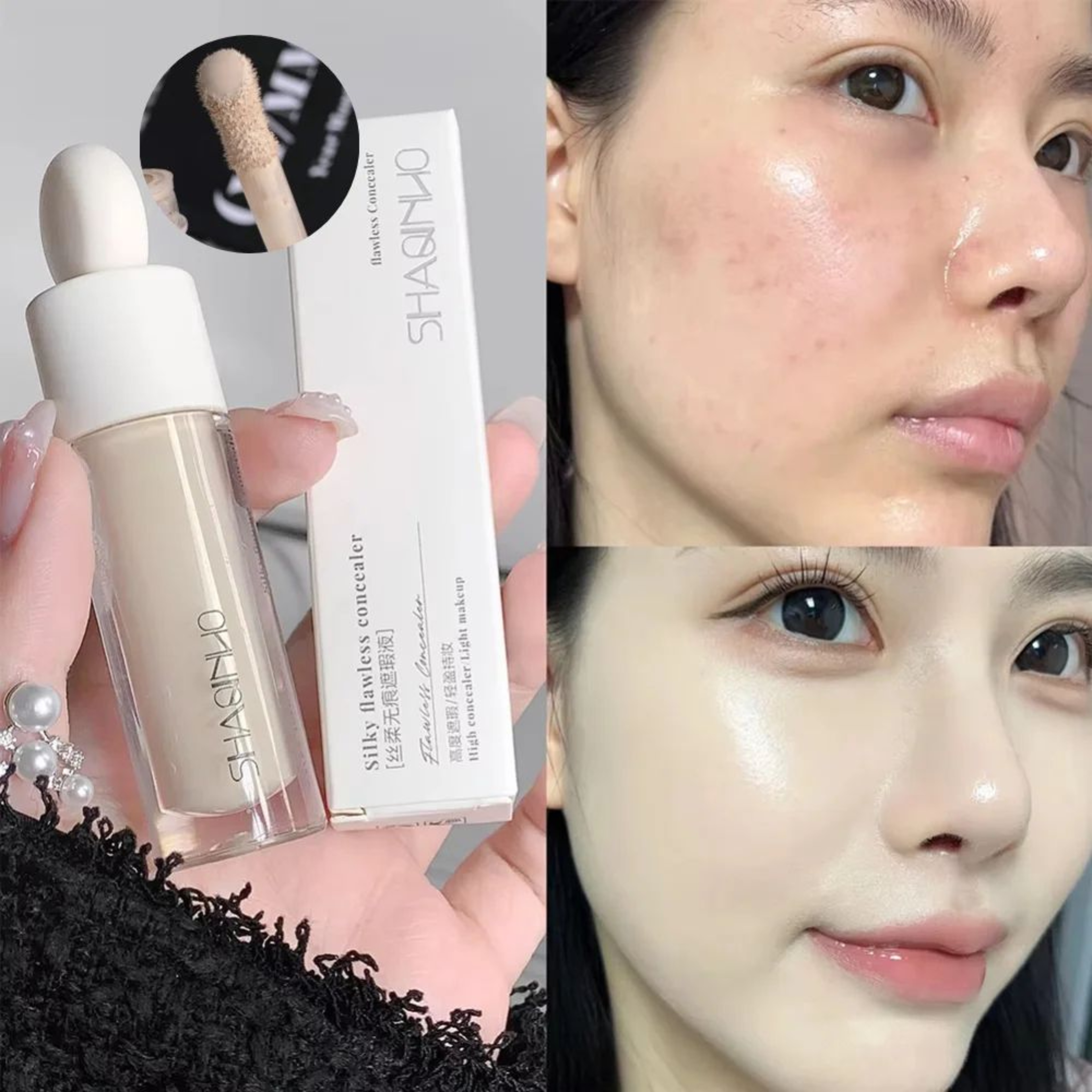Silky Color Correcting Concealer For Dark Circles Acne Marks And Redness 0