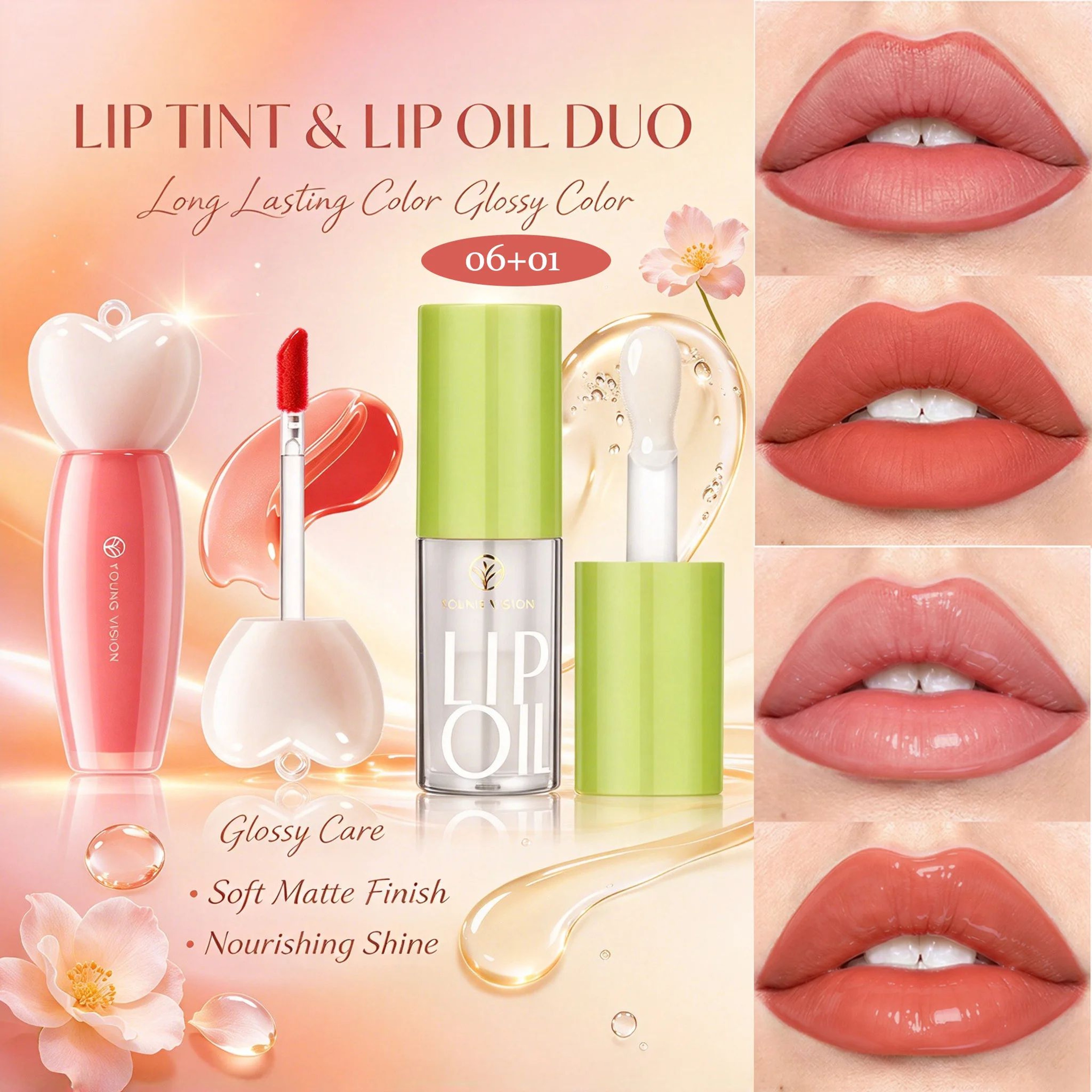 Waterproof Lip Dye Liquid Lip Glaze Long Lasting NonStick Lip Tint 11