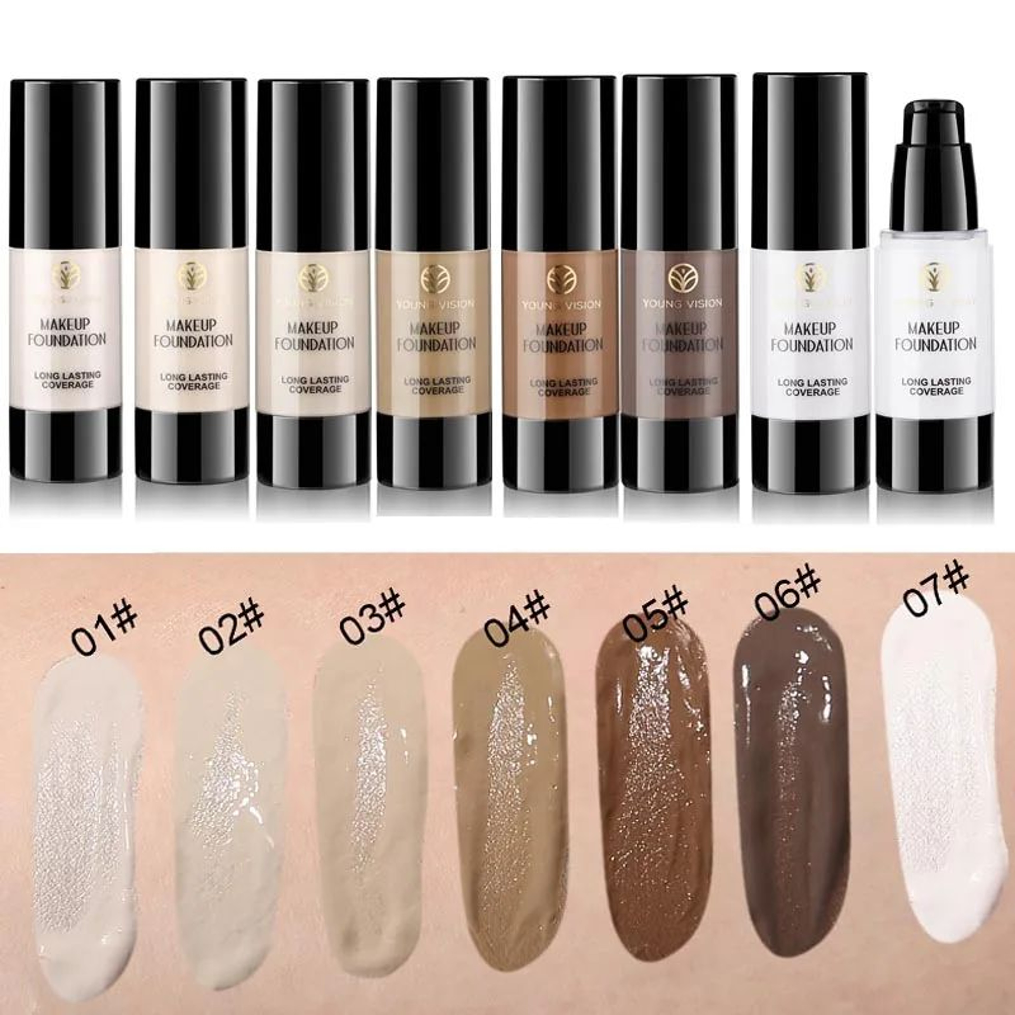 6Shade Waterproof OilControl Liquid Foundation LongLasting Concealer Makeup 0