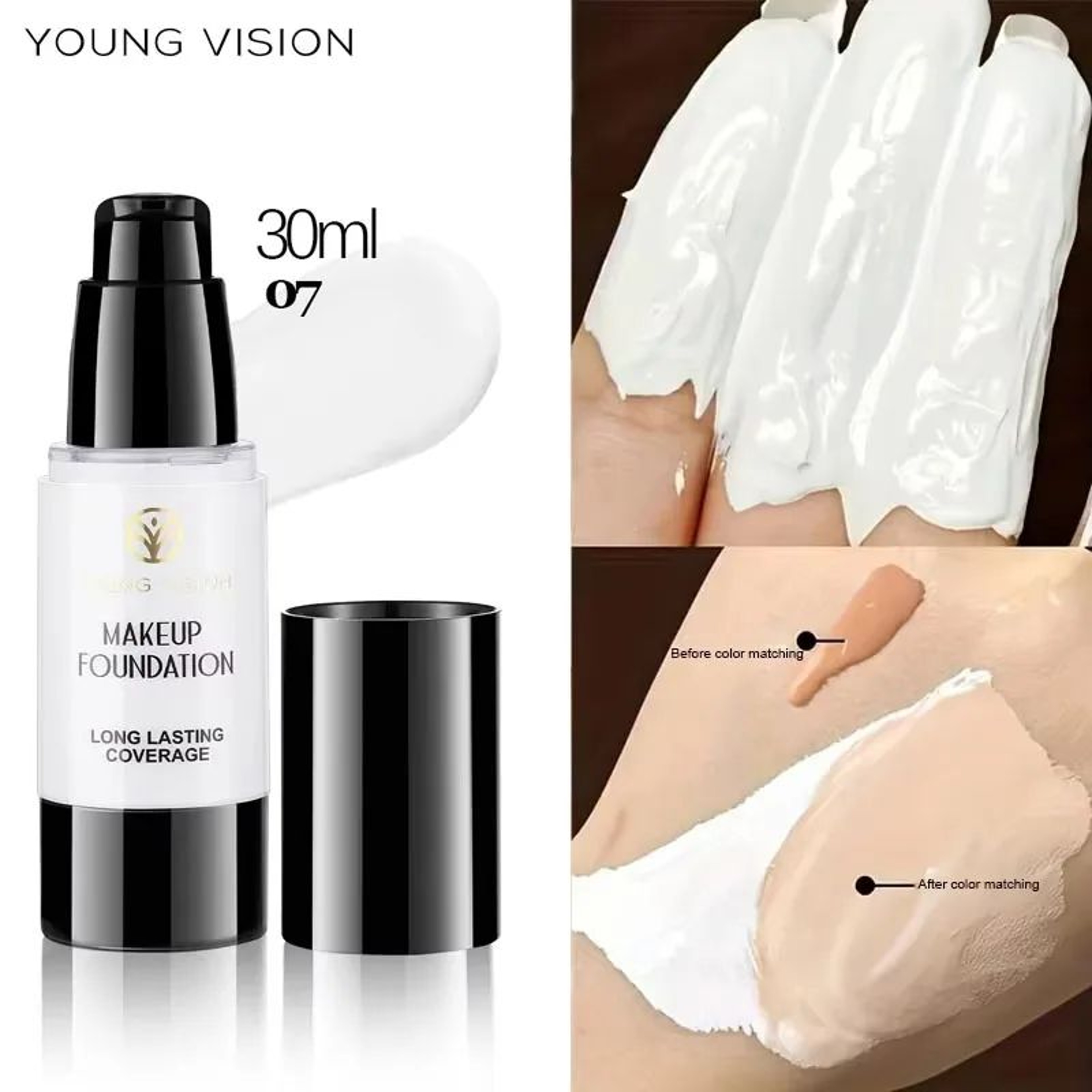 6Shade Waterproof OilControl Liquid Foundation LongLasting Concealer Makeup 9