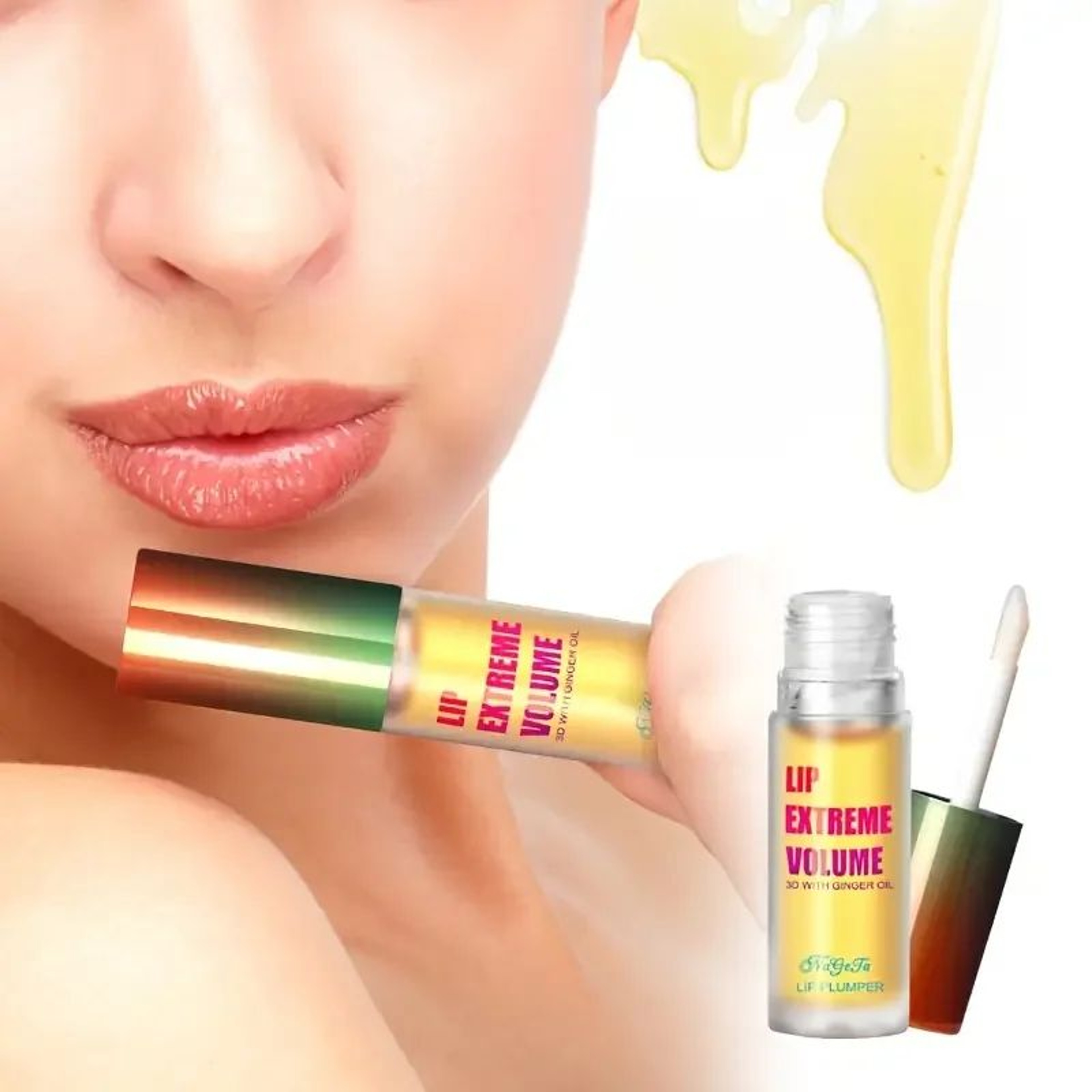 Ginger Mint Lip Plumper Oil Hydrating Volumizing Serum For Fuller Looking Lips 3