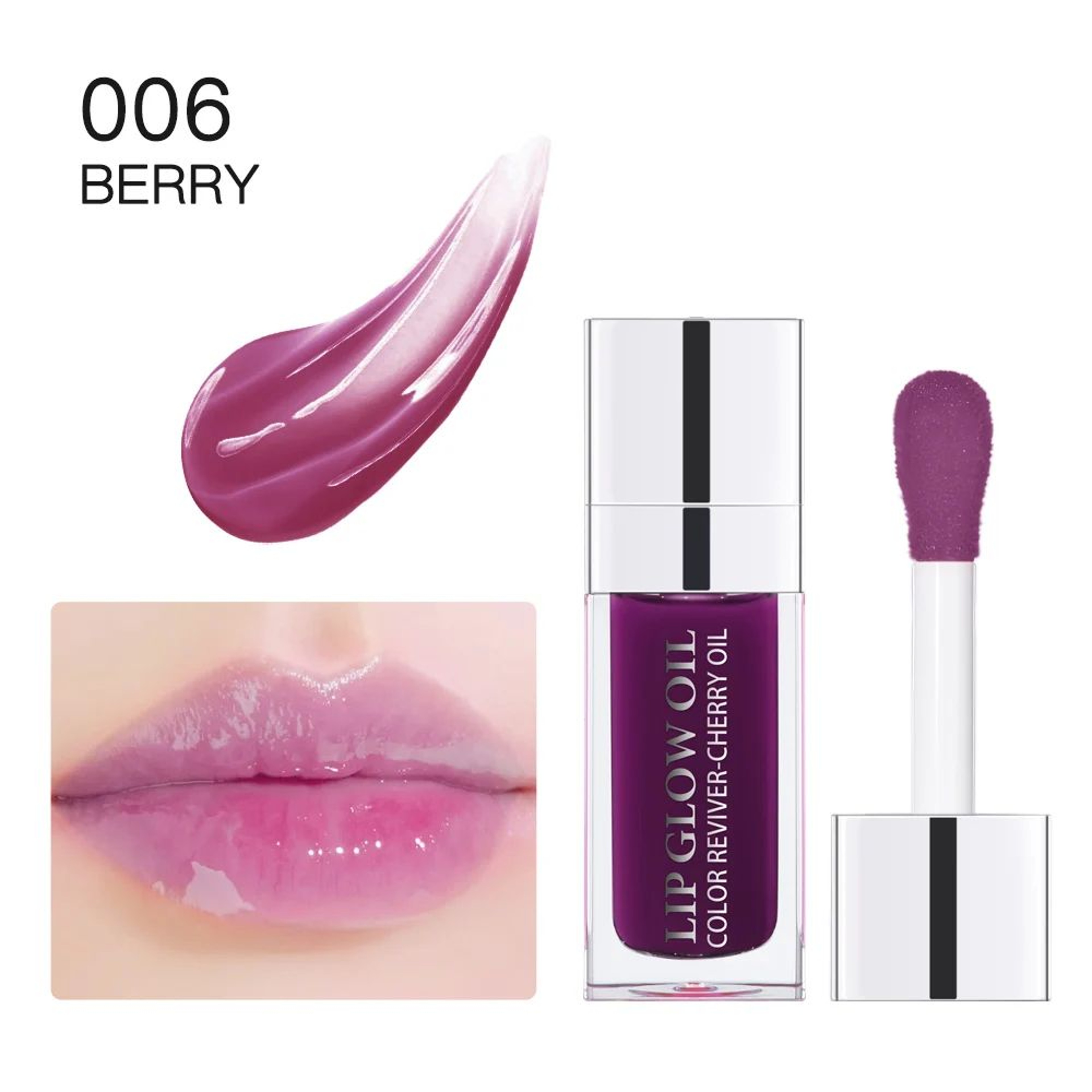 Cherry Seed Hydrating Lip Oil Gloss Plumping Shine Treatment 6ml 11